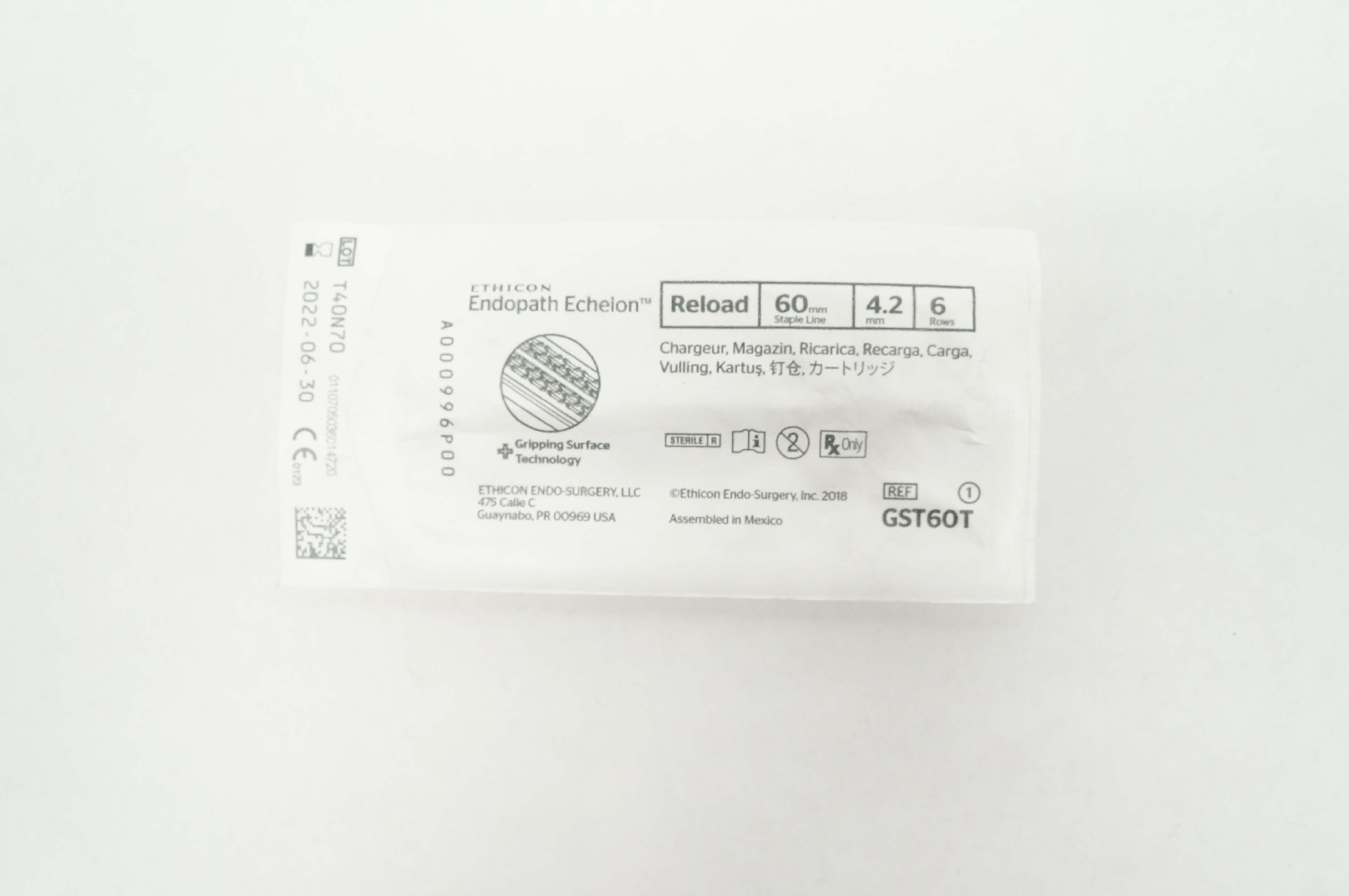 Ethicon GST60T Endopath Echelon Reload 60mm x 4.2mm 6 Rows (x)
