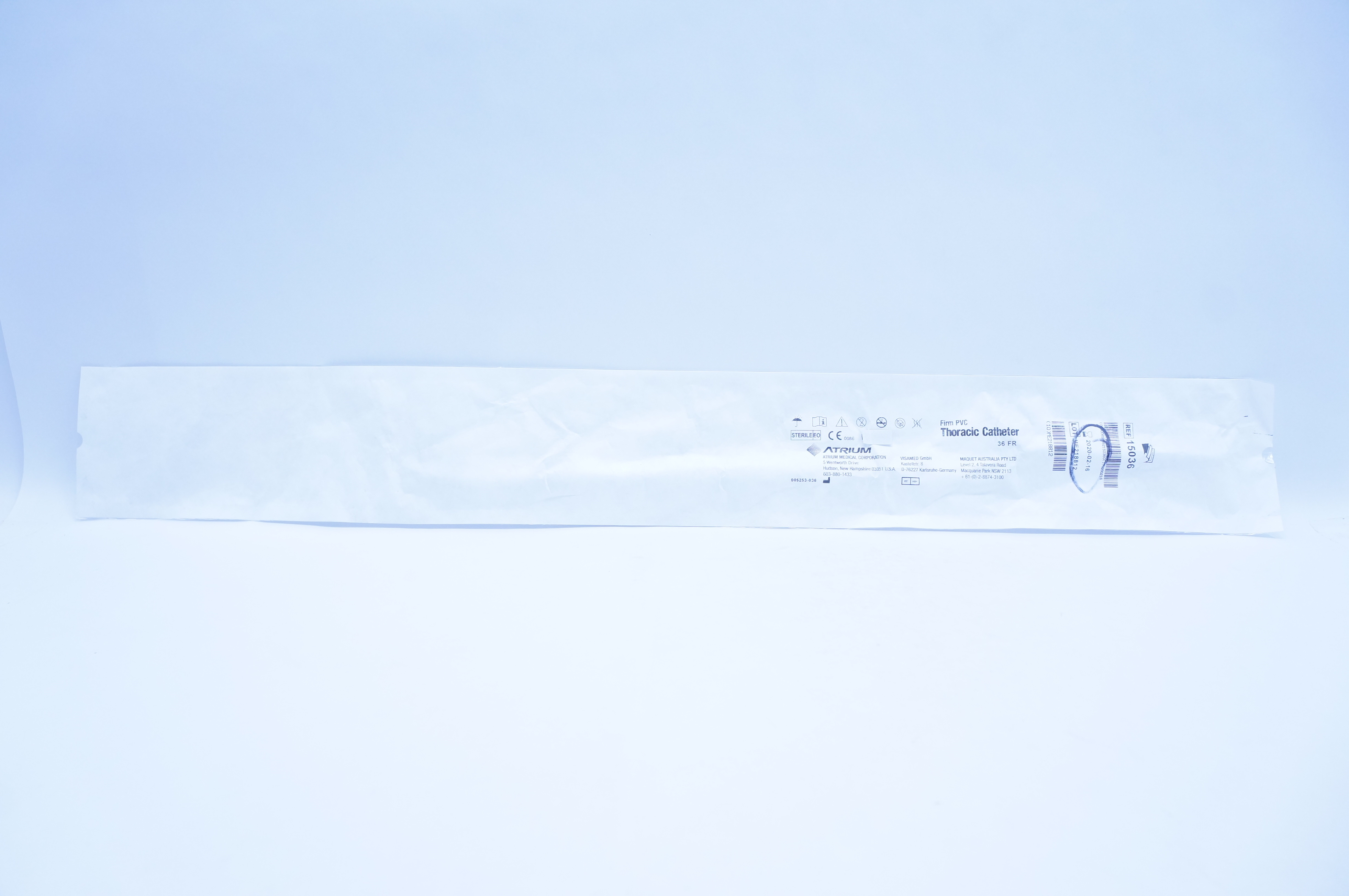 Atrium 15036 Firm PVC Thoracic Cath. 36 Fr. (x)