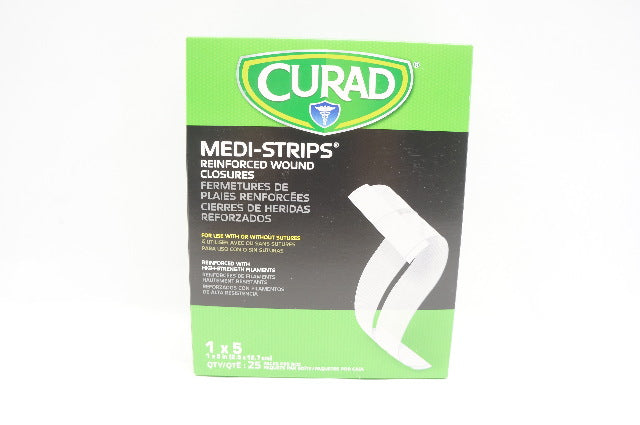 Medline NON250501 CURAD Medi-Strips Reinforced Wound Closures 1 x 5inch - Box of 25
