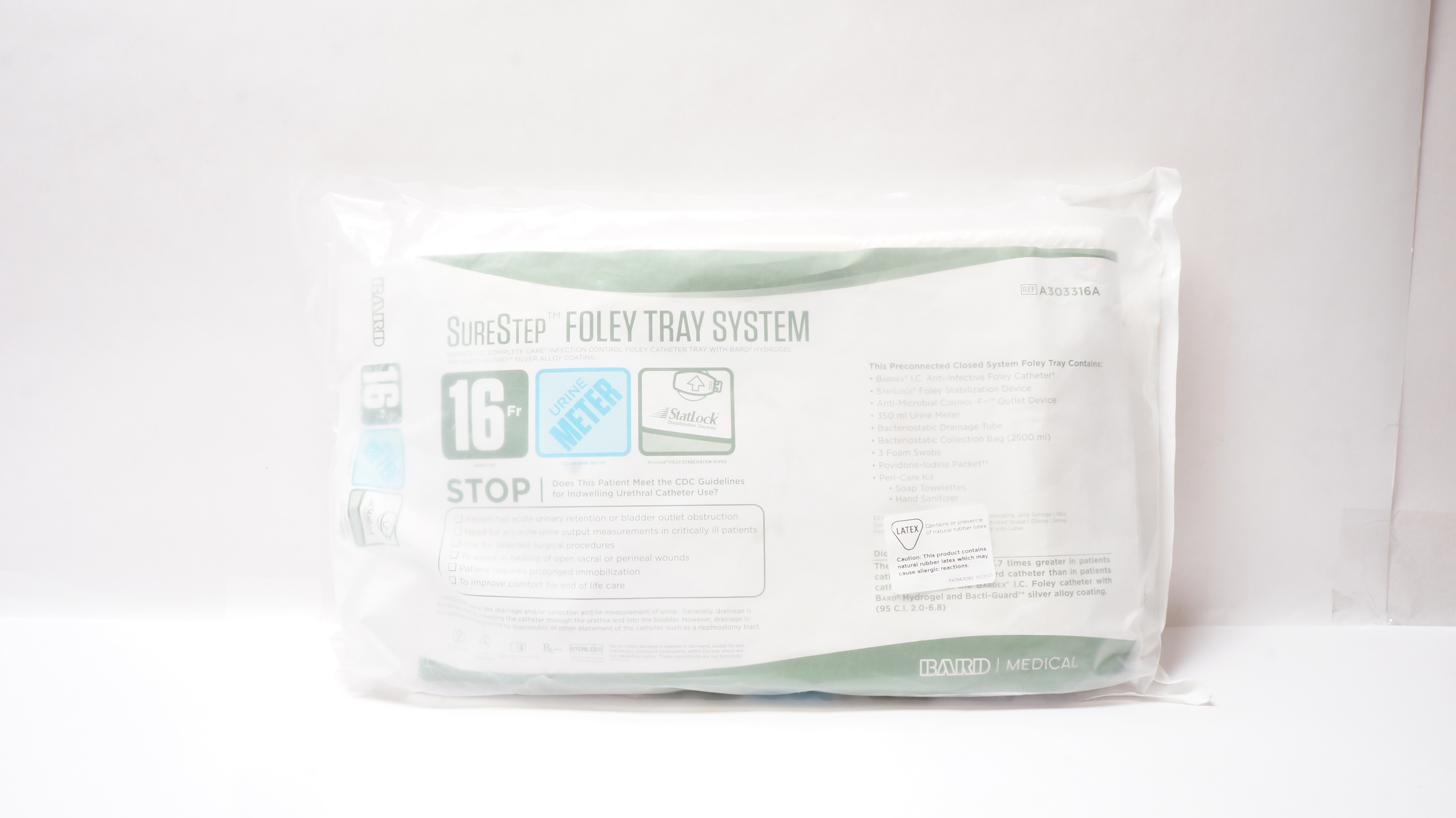 Bard A303316A SureStep Complete Care Infection Control Foley Cath. Tray 16Fr (x)