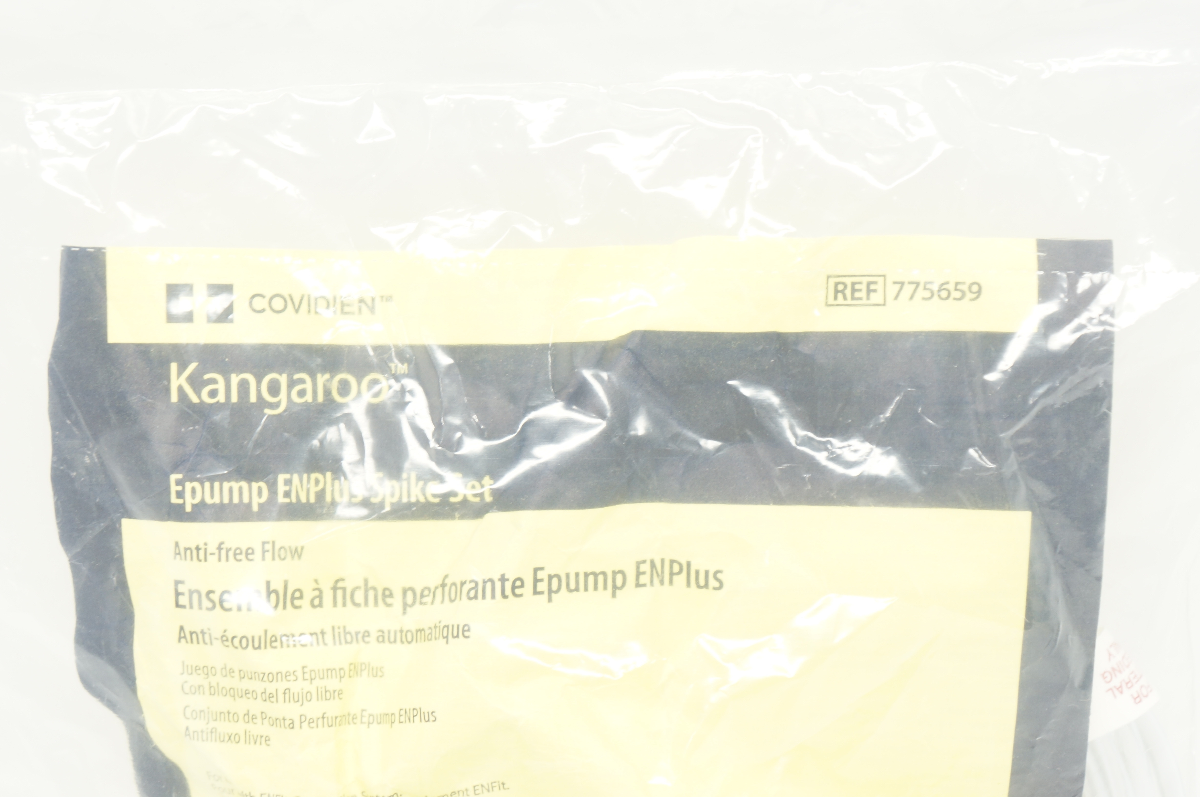 Covidien 775659 Kangaroo Epump ENPlus Spike Set Anti-Free Flow