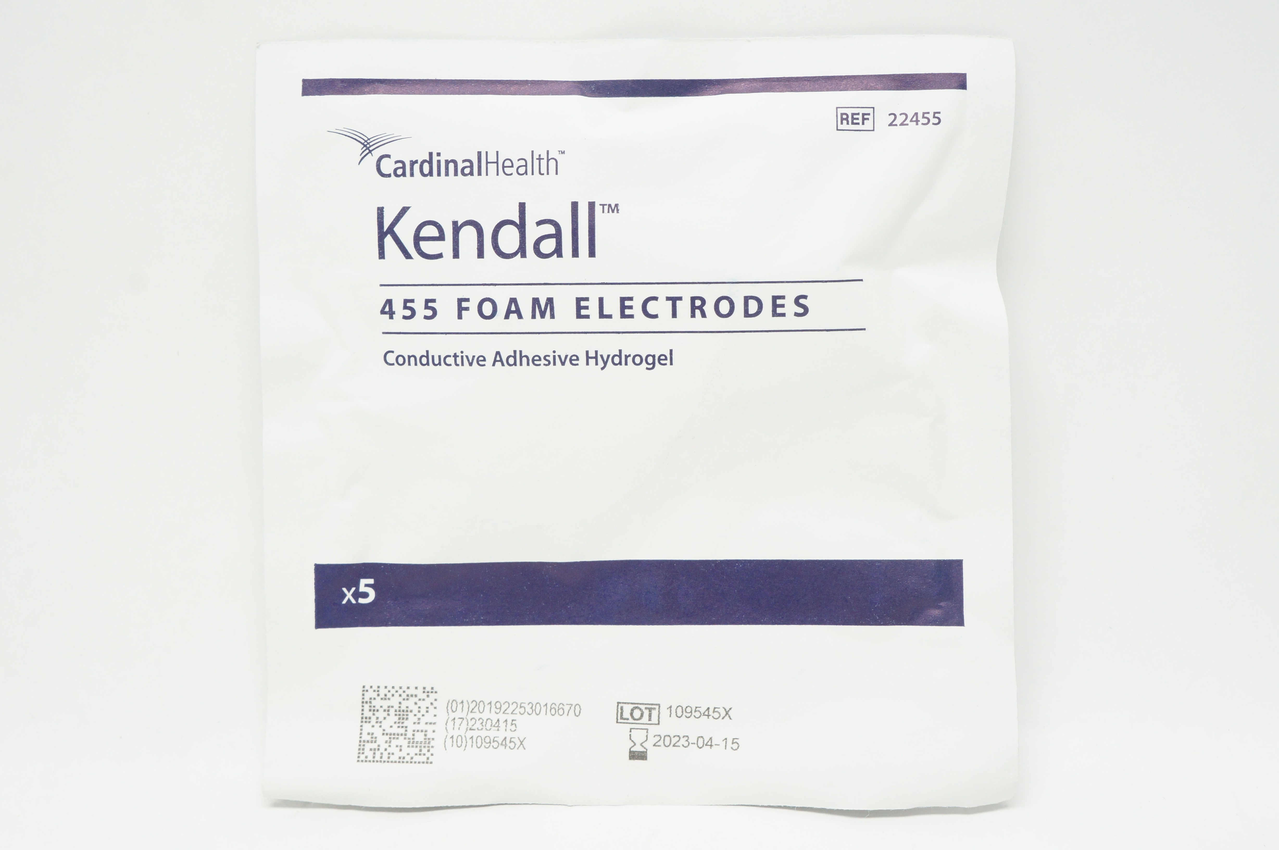 Cardinal Health 22455 Kendall 455 Foam Electrodes - Pack of 5