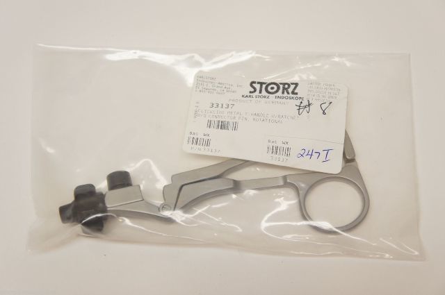 Karl Storz 33137 Clickline Metal Y-Handle W/Ratchet W/O Connector Pin Rotational