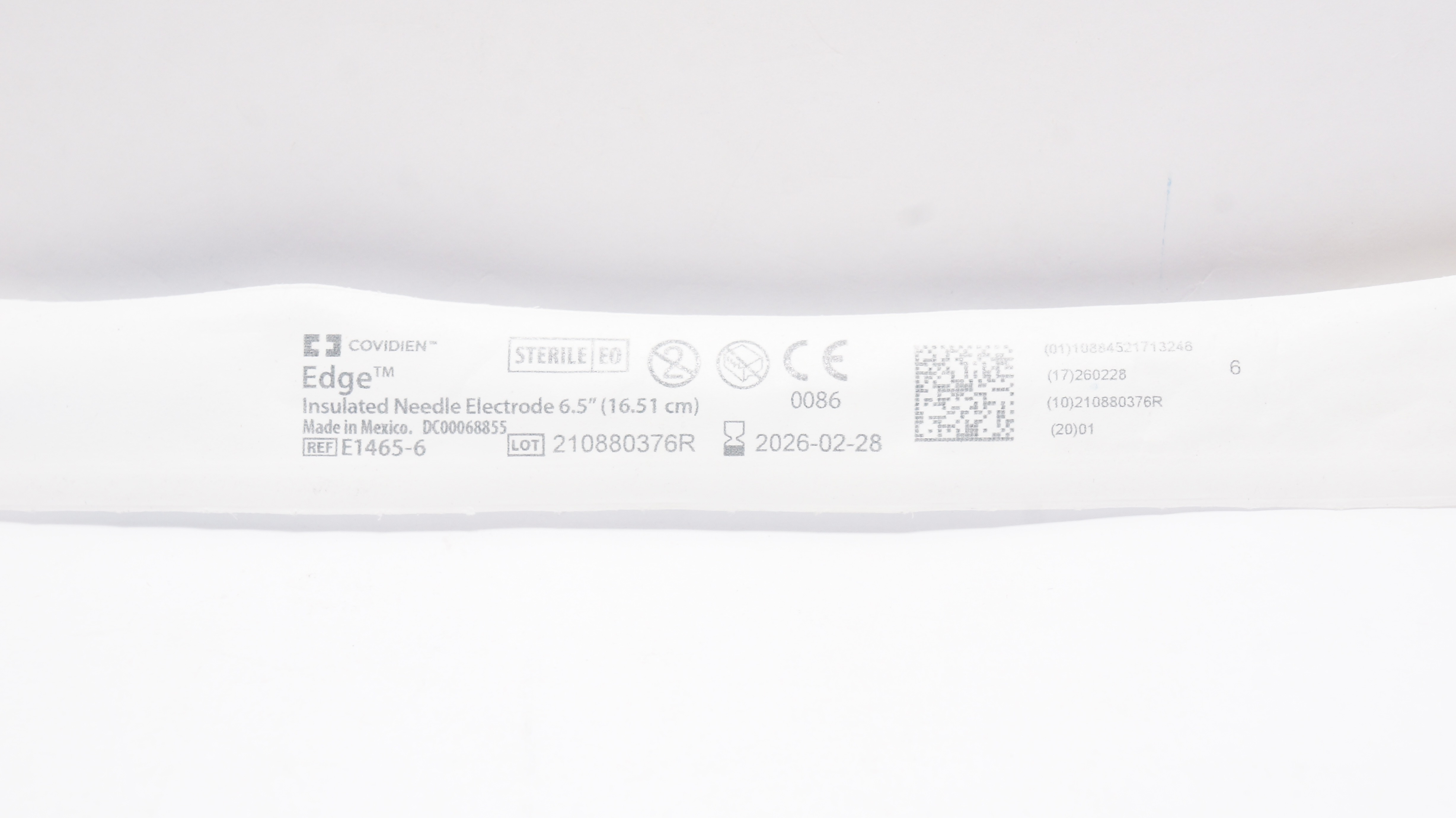 Covidien E1465-6 Edge Insulated Ndle Electrode 6.5inch