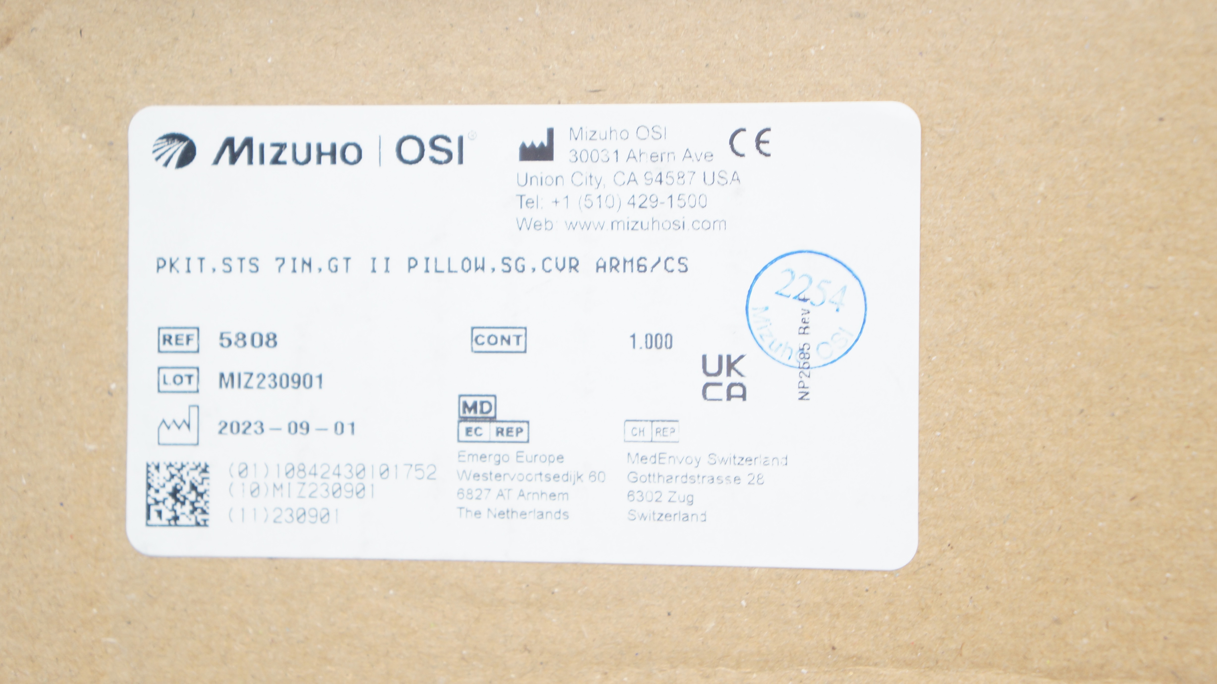 Mizuho OSI 5808 Patient Care Kit - Case of 6
