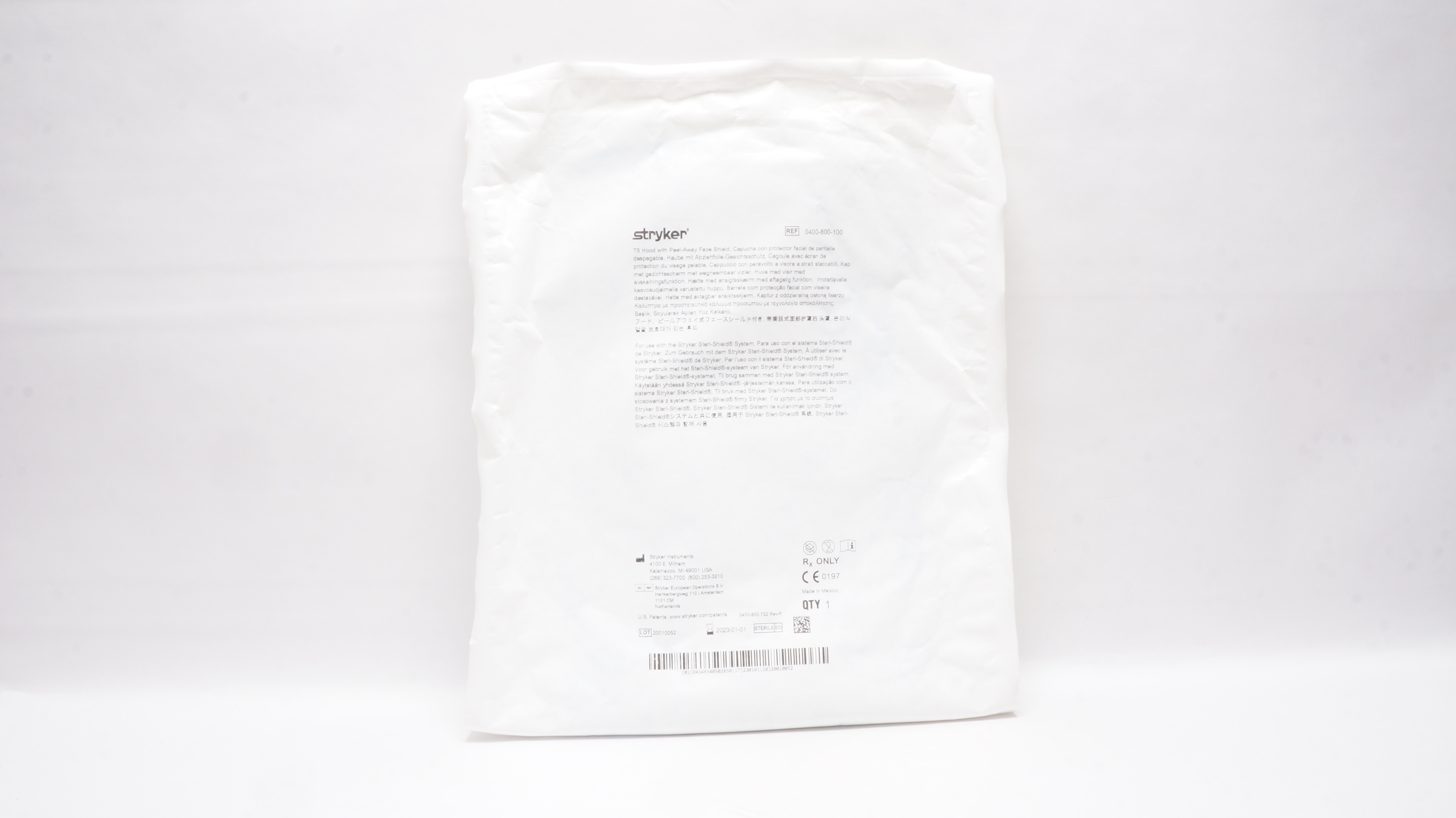 Stryker 0400-800-100 T5 Hood with Peel-Away Face Shield (x)