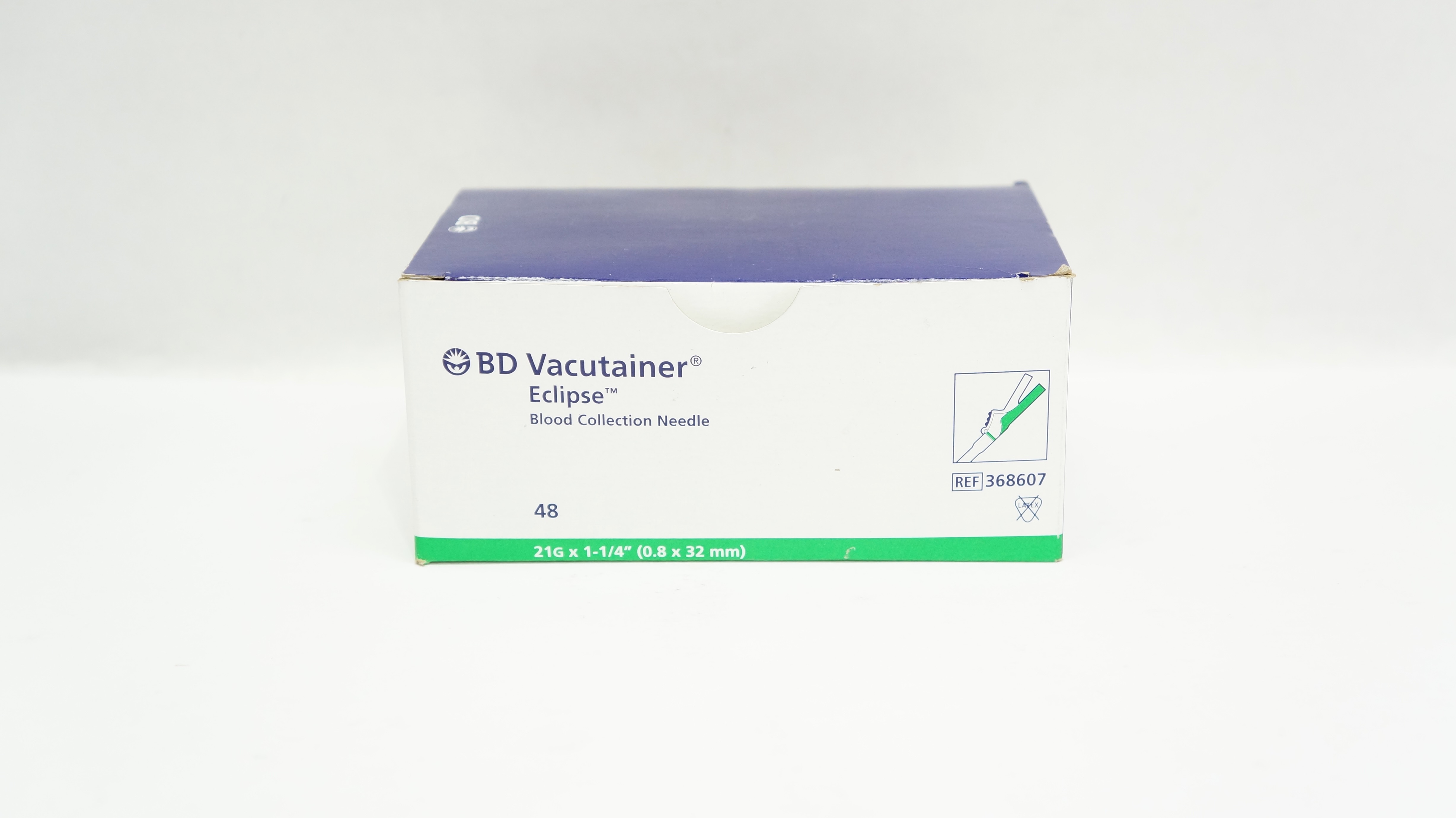 BD 368607 Vacutainer Eclipse Blood Collection Ndle. 21G x 1-1/4inch - Box of 48