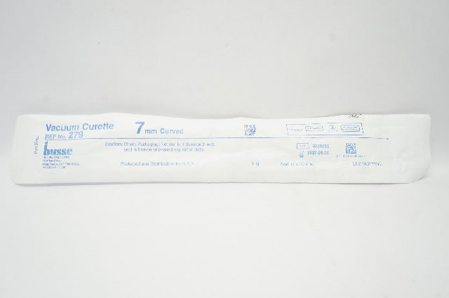 Busse 279 Vacuum Curette, Curved, 7mm