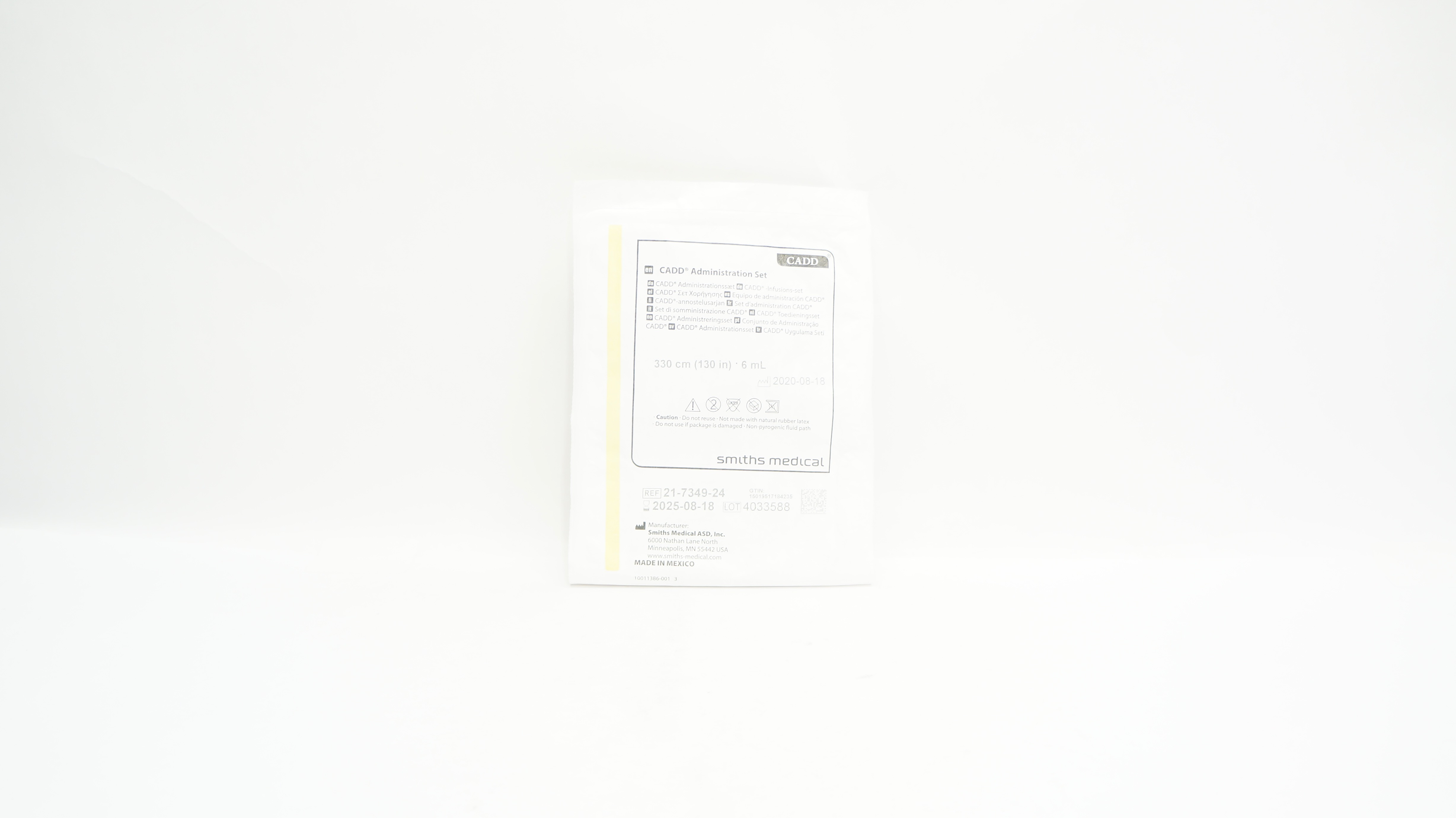 Smiths Medical 21-7349-24 CADD Administration Set 130 inch 6mL