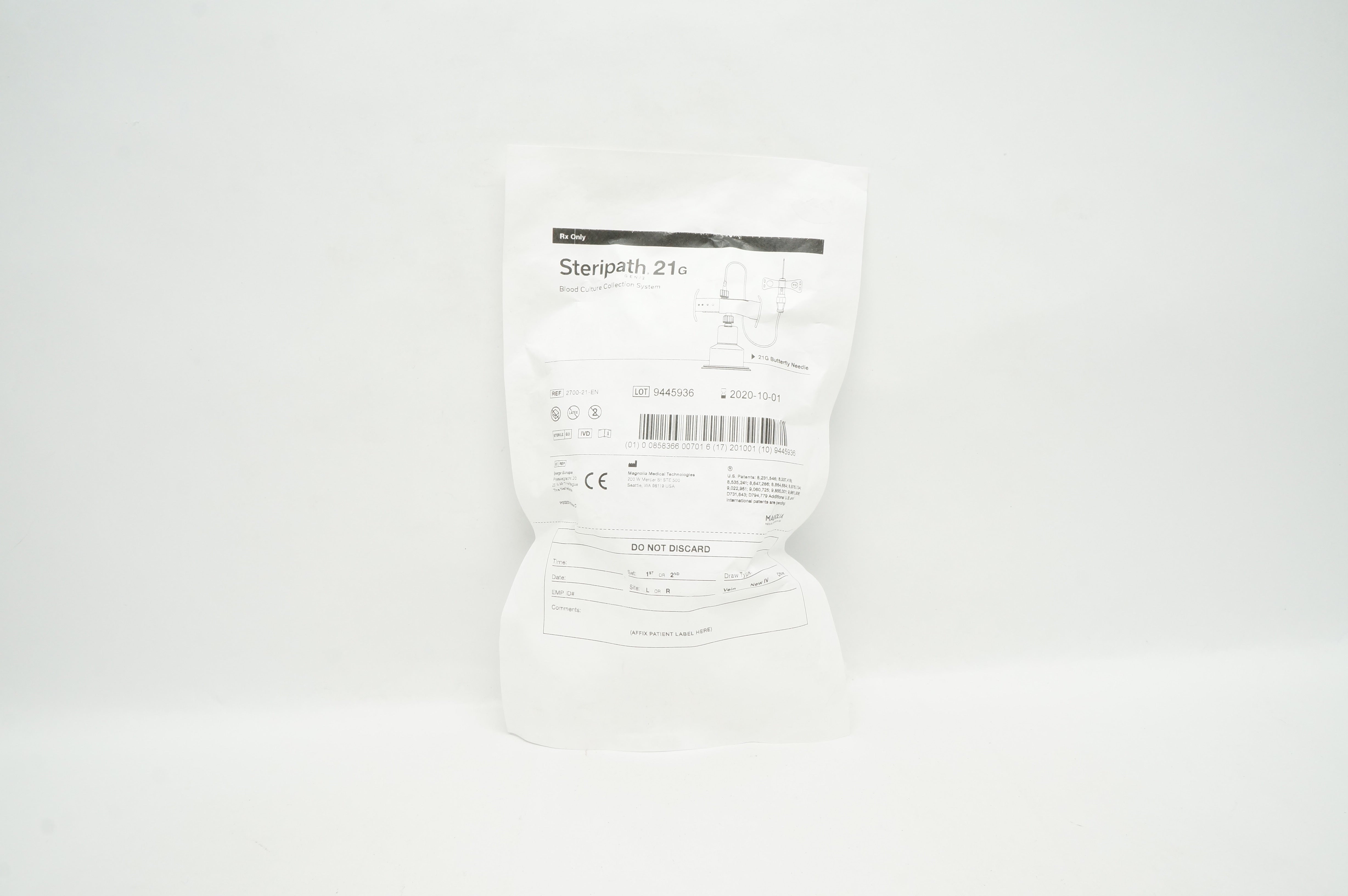 Magnolia 2700-21-EN Steripath 21G Blood Culture Collection Kit (x)