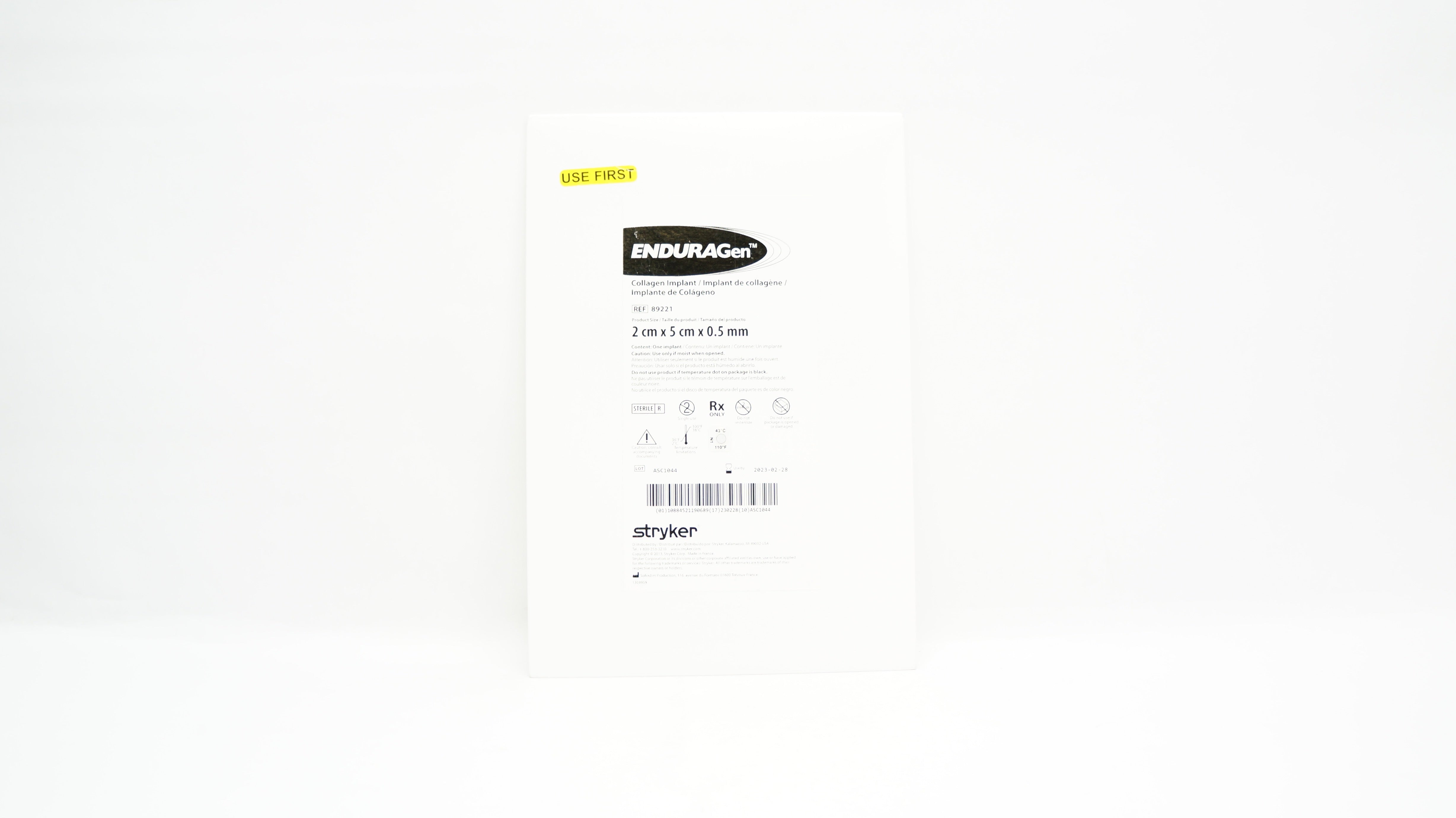 Stryker 89221 EnduraGen Collagen Implant 2cm x 5cm x 0.5mm (x)