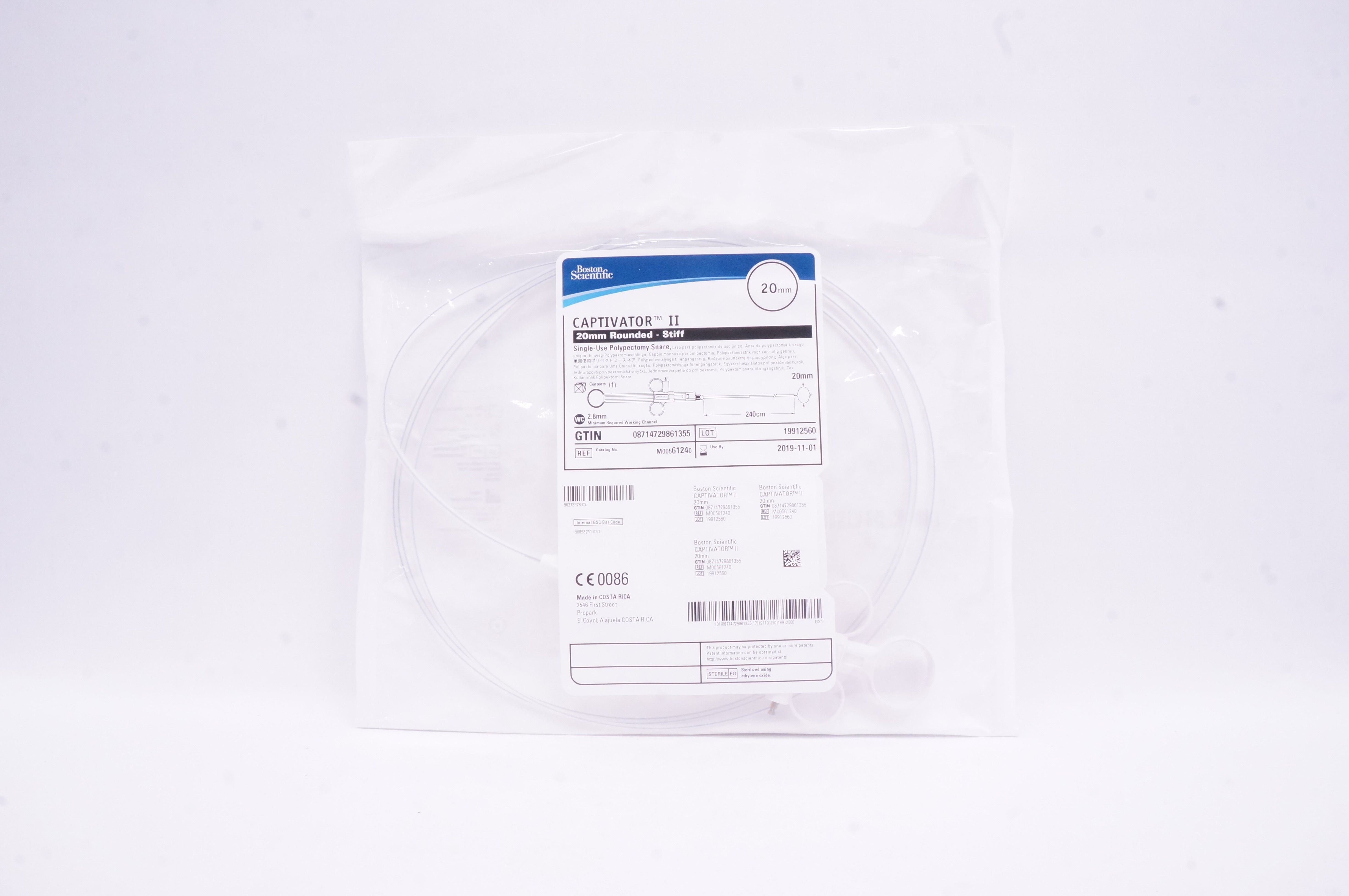 Boston Scientific 6124 Captivator II 20mm Rounded Stiff Polypectomy Snare (x)