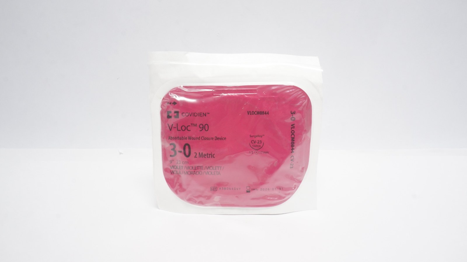 Covidien VLOCM0844 V-Loc 90 Absorbable Wound Closure 3-0 Violet