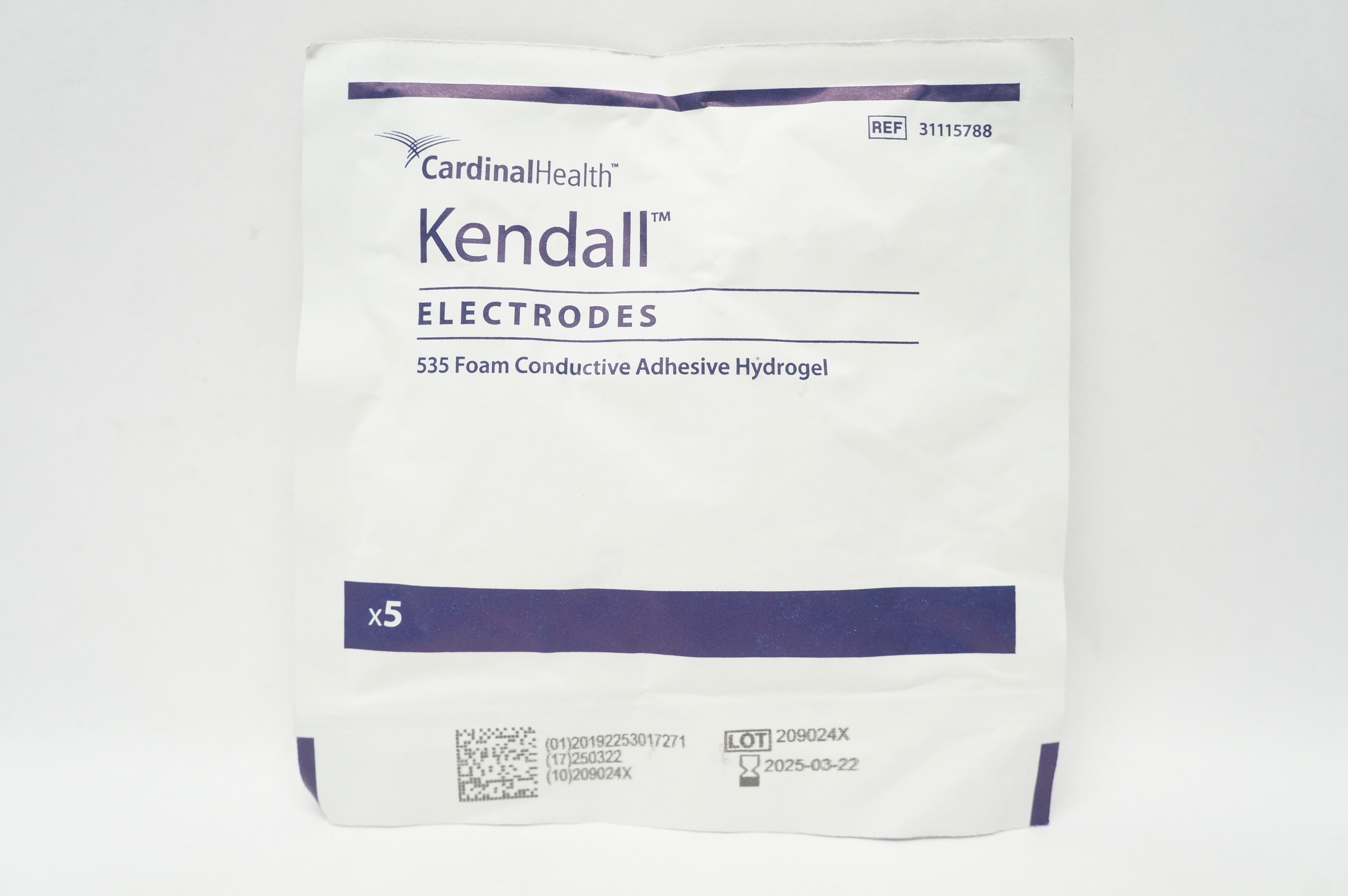 Cardinal Health 31115788 Kendall 535 Foam Conductive Electrodes - Pack of 5