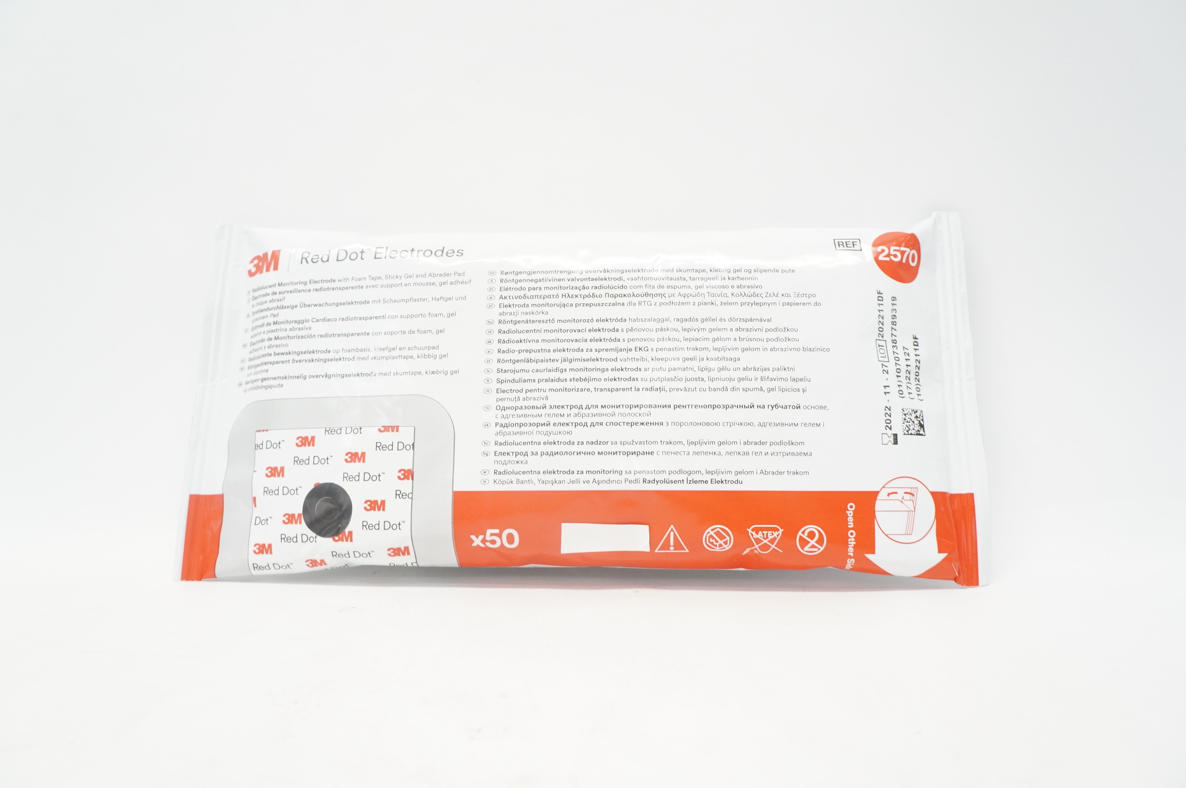 3M 2570 Red Dot Electrodes - Pack of 50