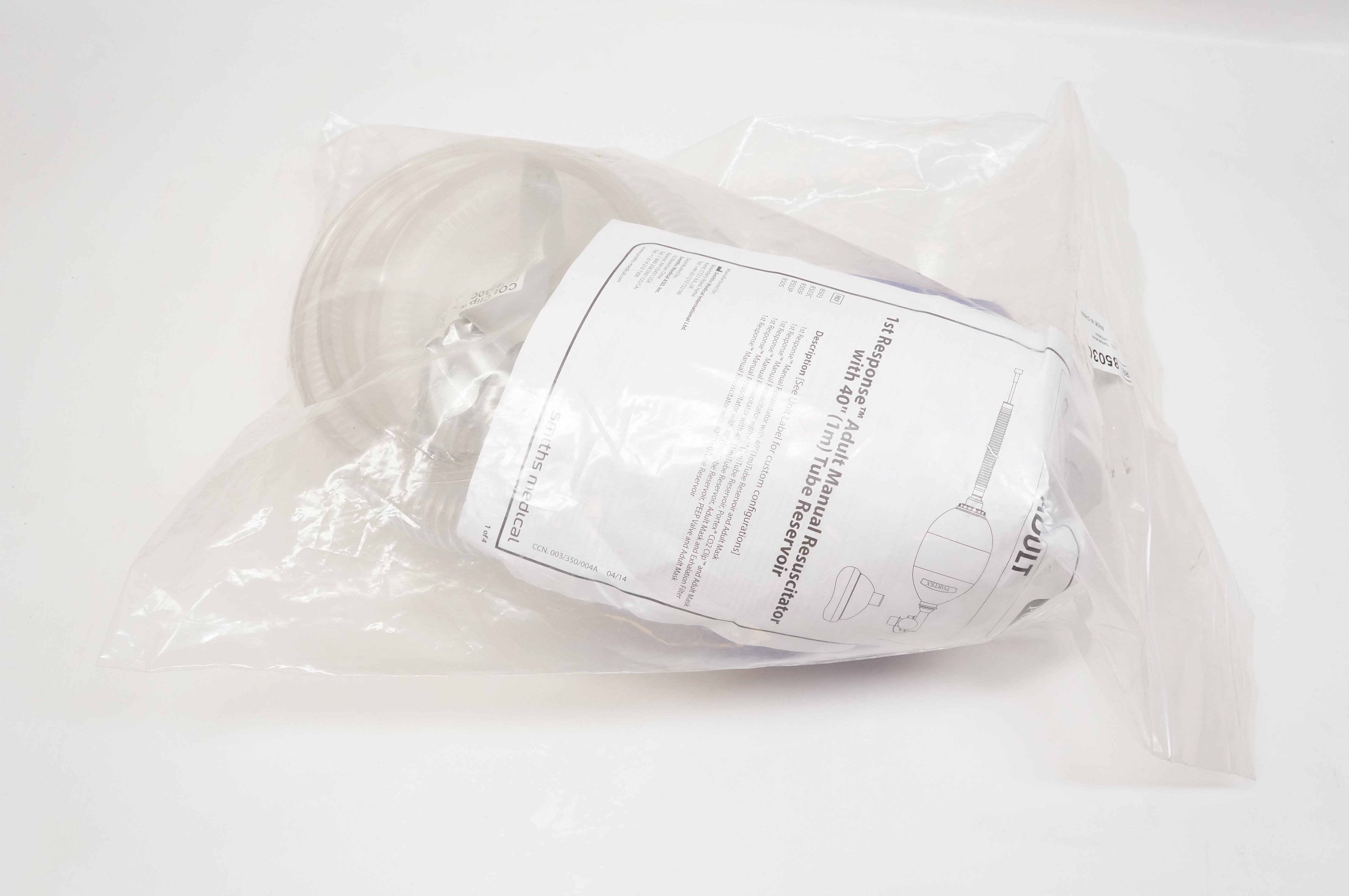 Smiths Medical 8503C 1St Response Man. Resuscitator, Adult Mask, 40 Inch (x)