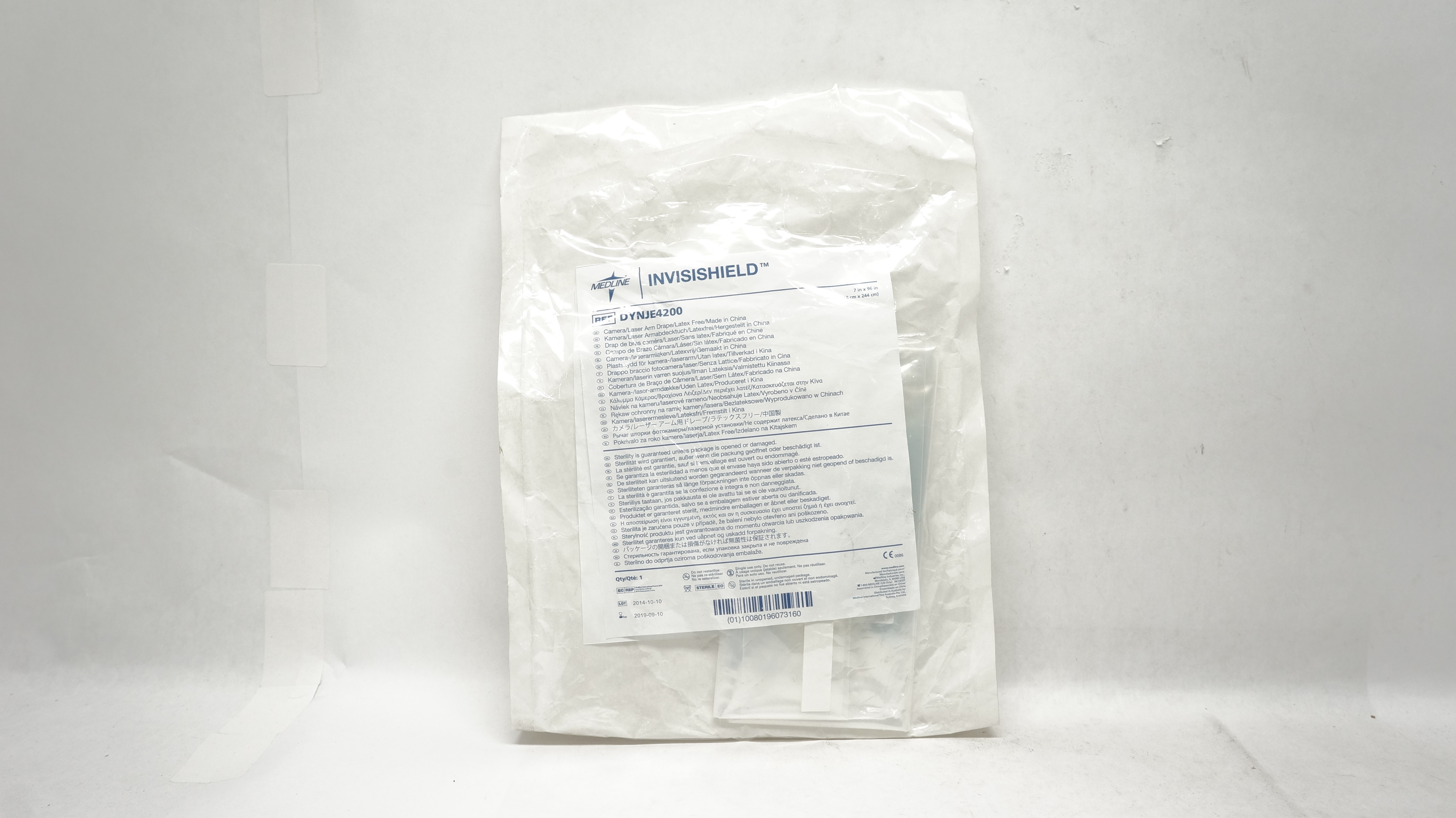Medline DYNJE4200 Invisishield Camera/Laser Arm Drape 7inch x 96inch (x)