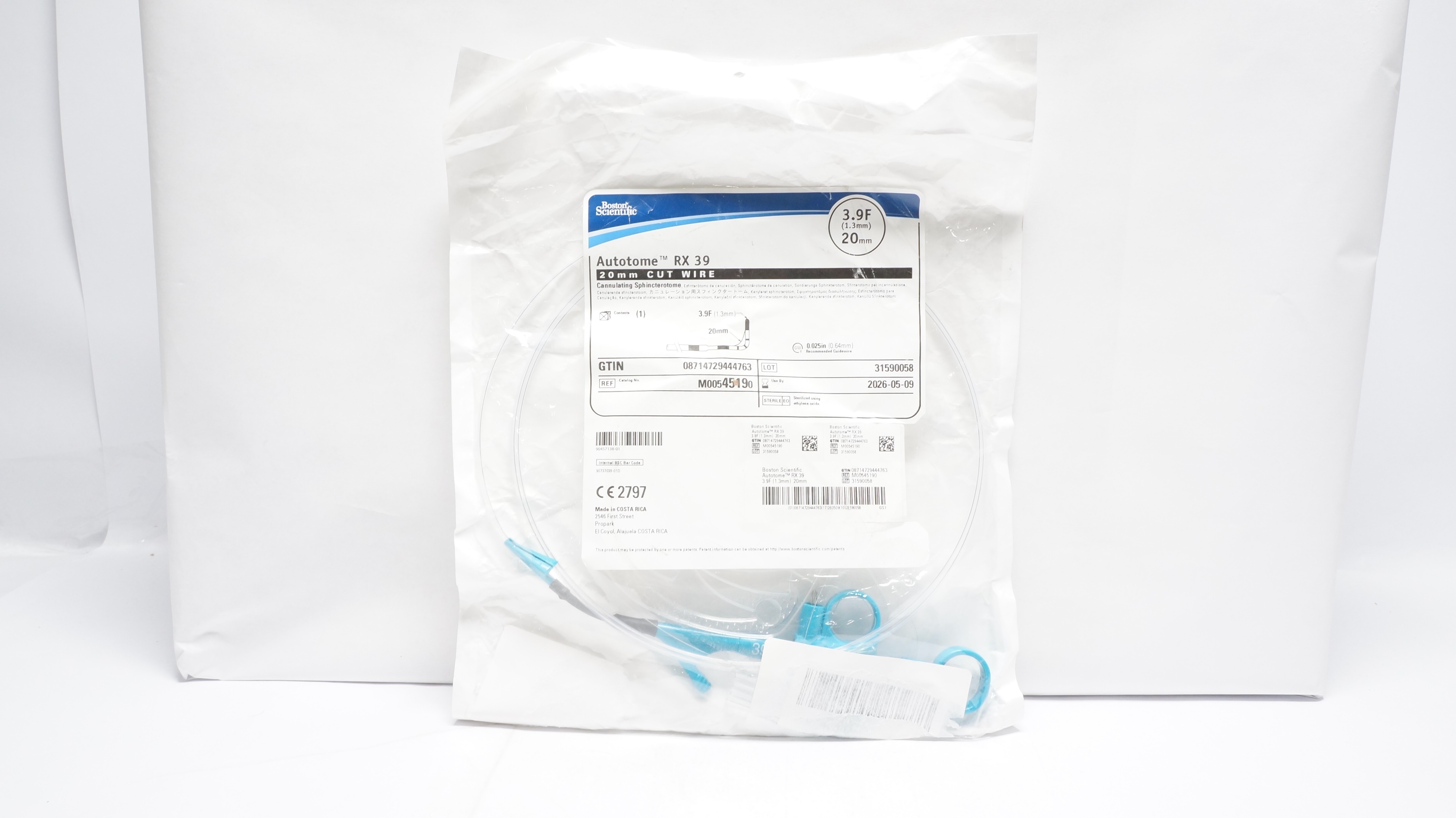 Boston Scientific 4519 Autotome RX 39 Cannulating Sphincterotome 3.9Fx 20mm