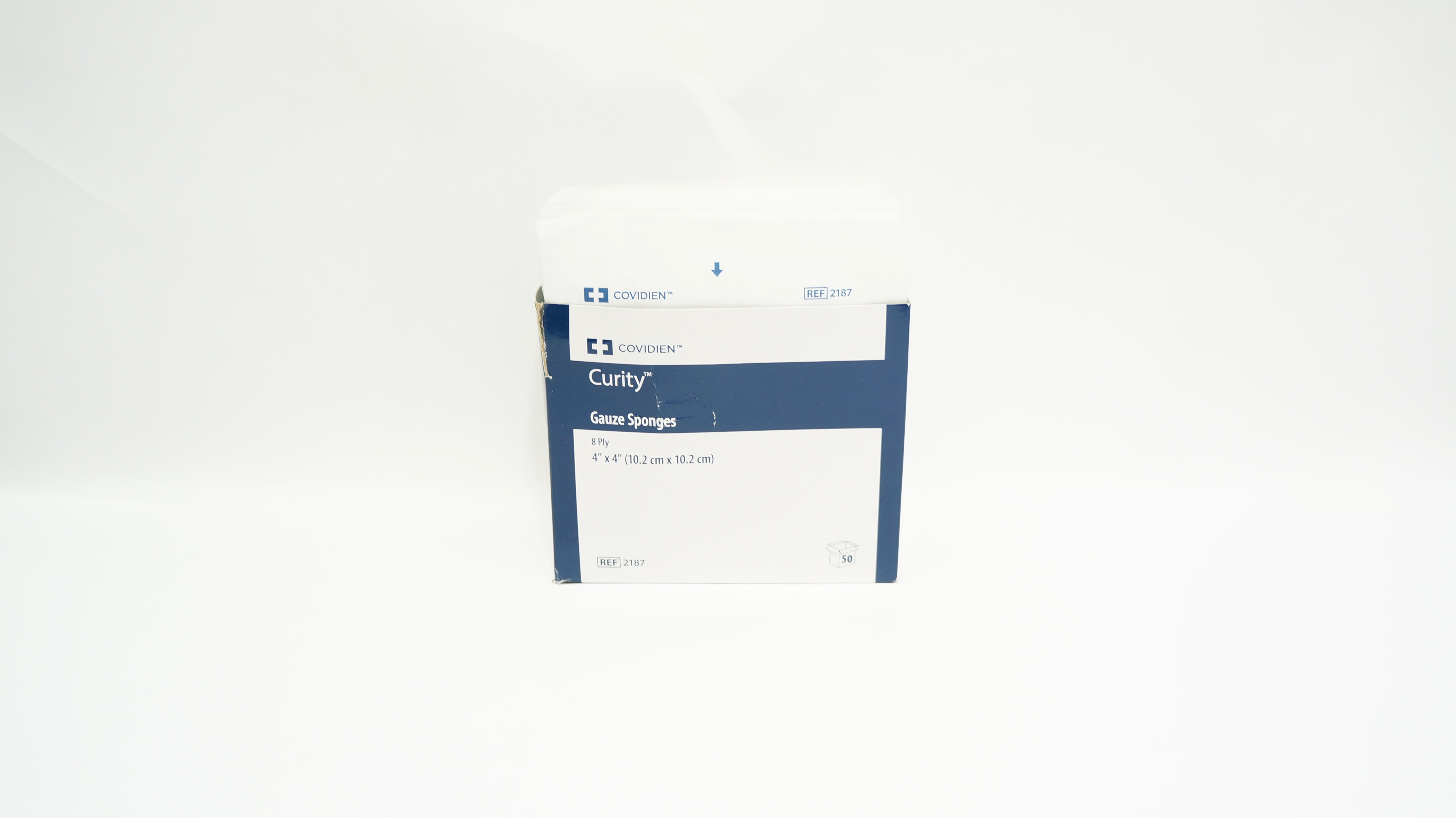 Covidien 2187 Curity Gauze Sponges 8-Ply 4 x 4inch - Box of 50