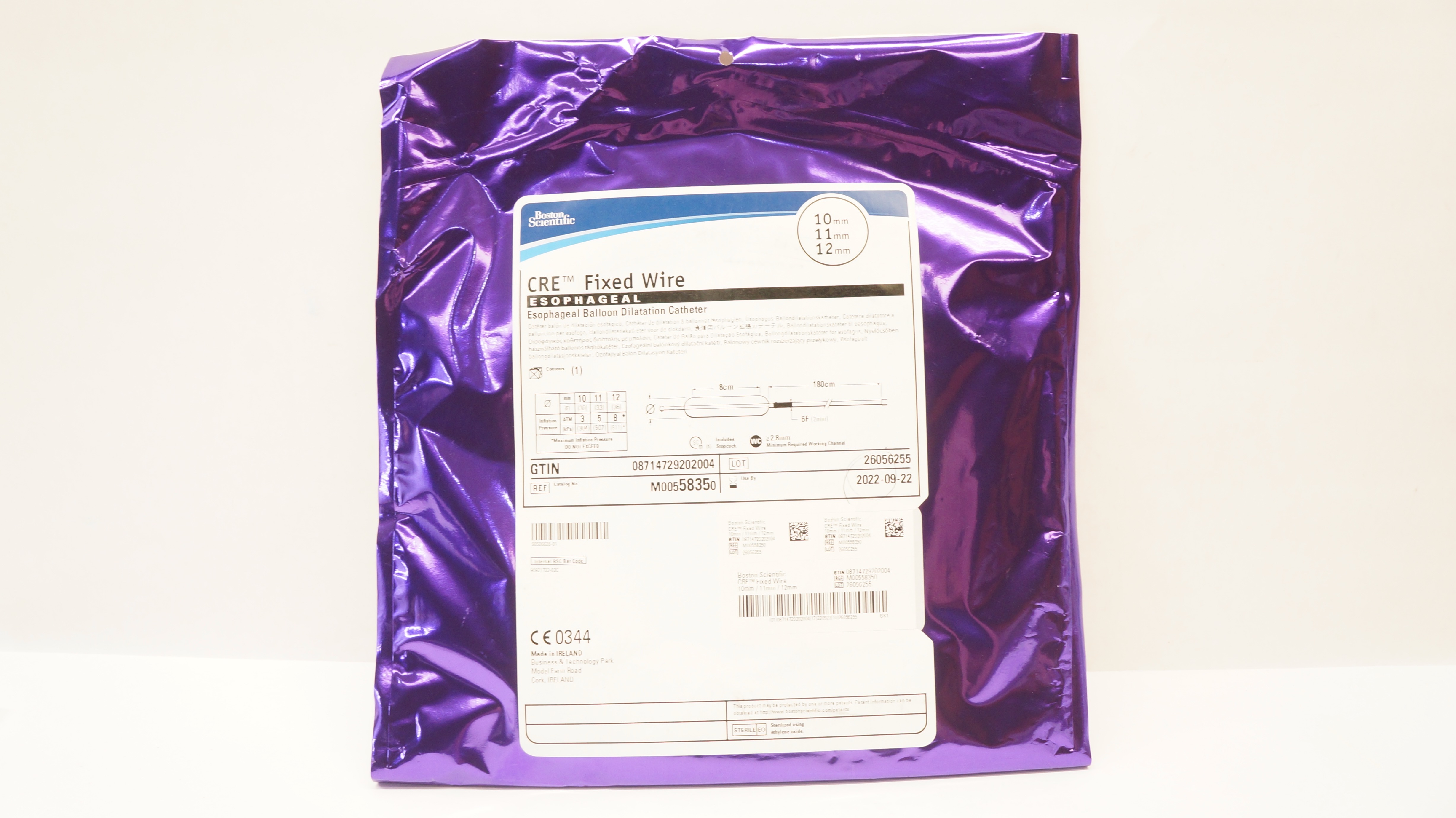Boston Scientific M00558350 CRE Esophageal Balloon Dilatation Cath.10x11x12mm(x)