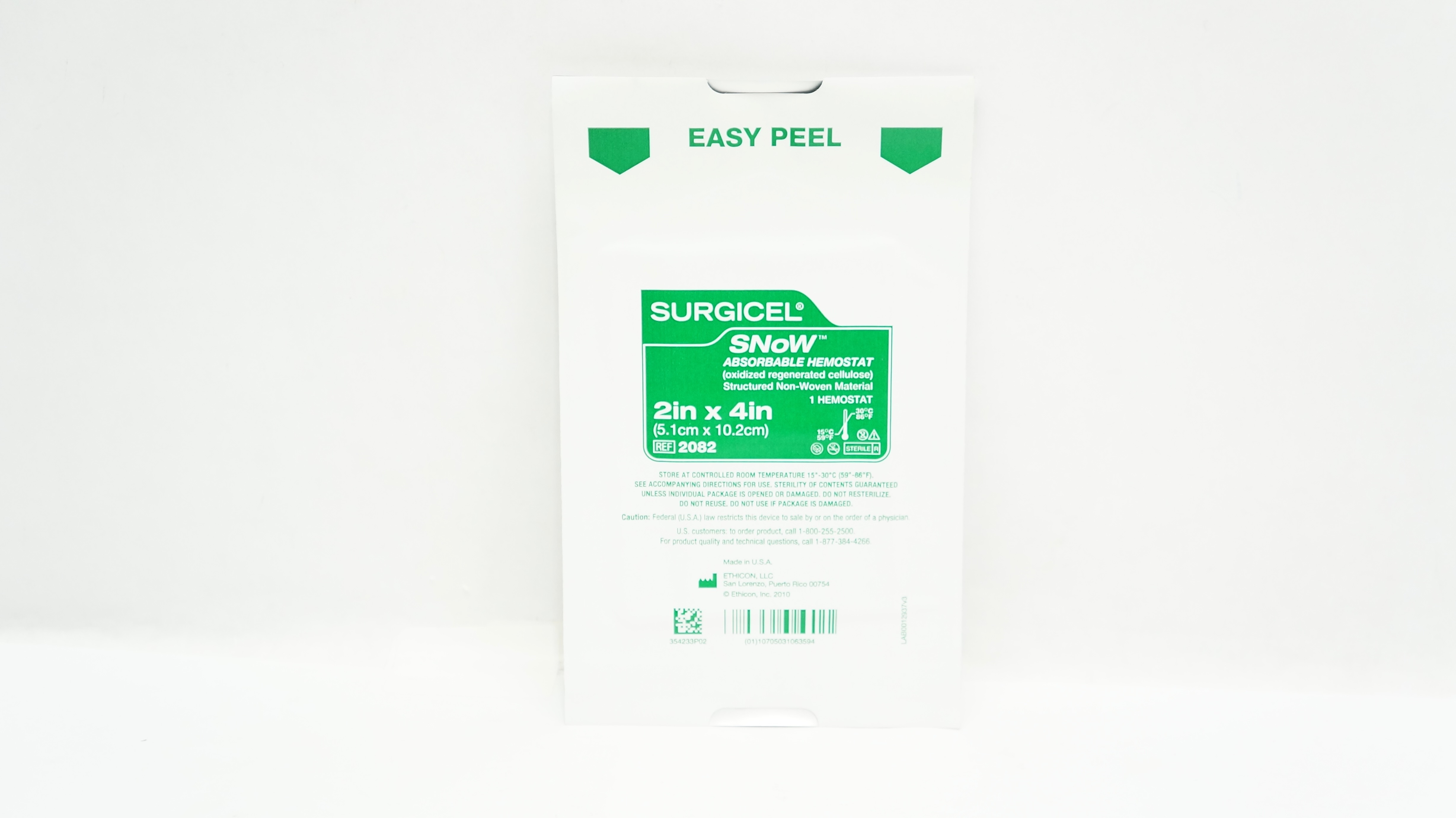 Ethicon 2082 Surgicel Snow Absorbable Hemostat 2inch x 4inch (x)