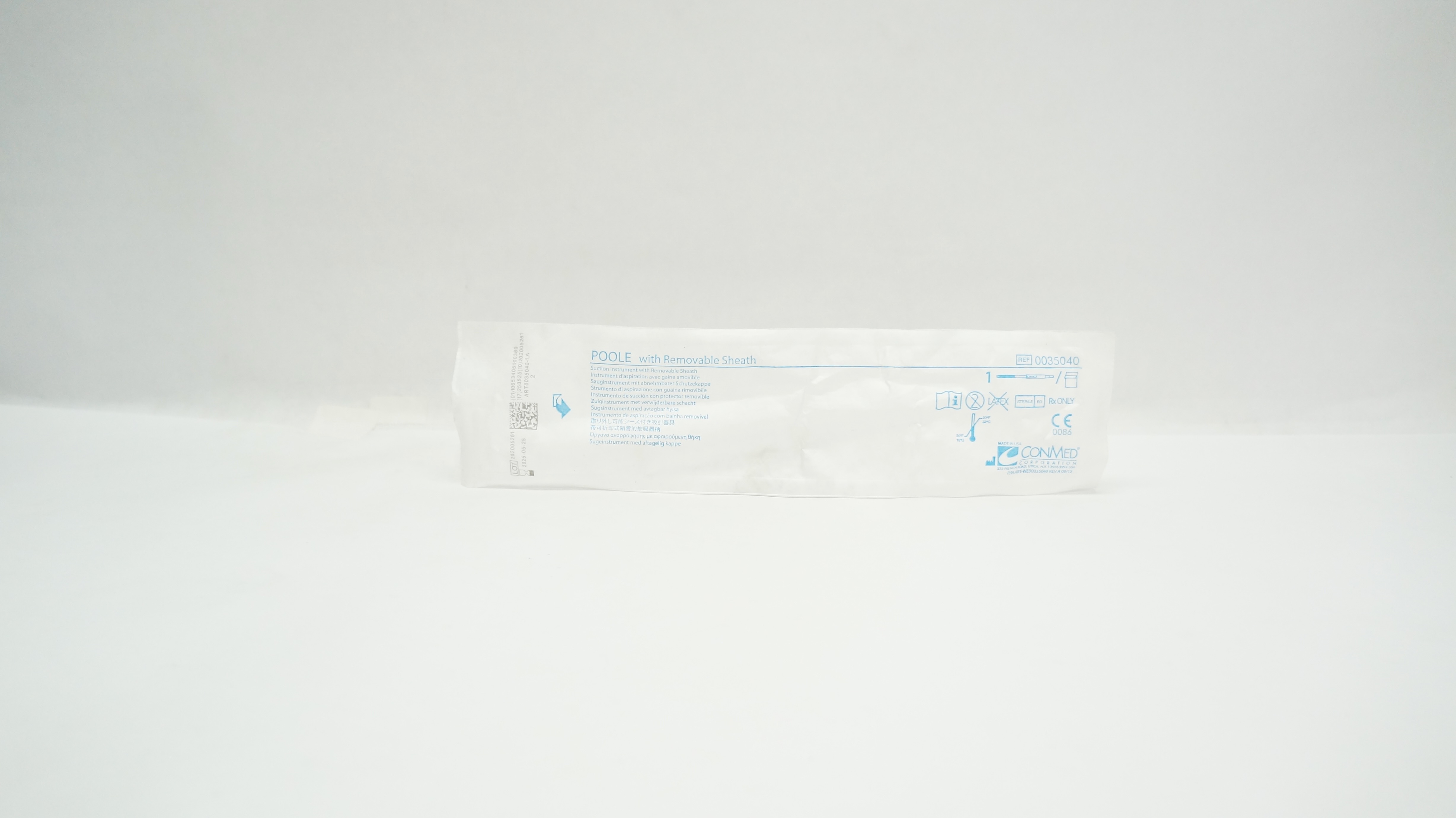 ConMed 0035040 POOLE Suction Instrument with Removable Sheath