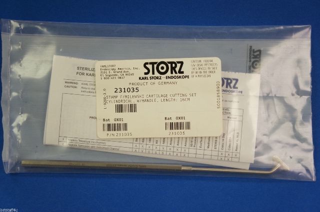Karl Storz 231035 Stamp F/ Milewski Cartilage Cutting Set Cylindrical W/Handle 