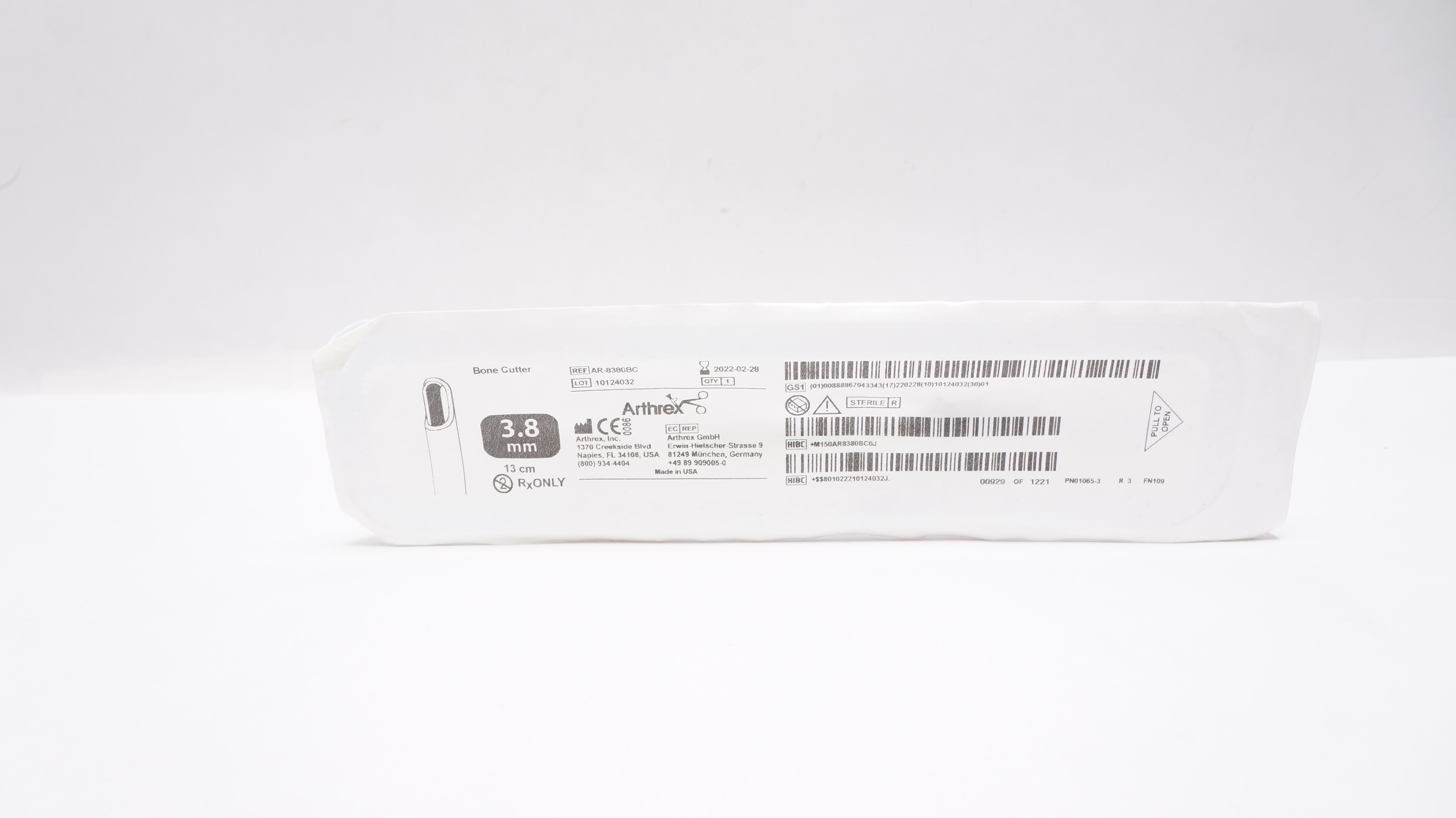 Arthrex AR-8380BC Bone Cutter II 3.8mm (x)