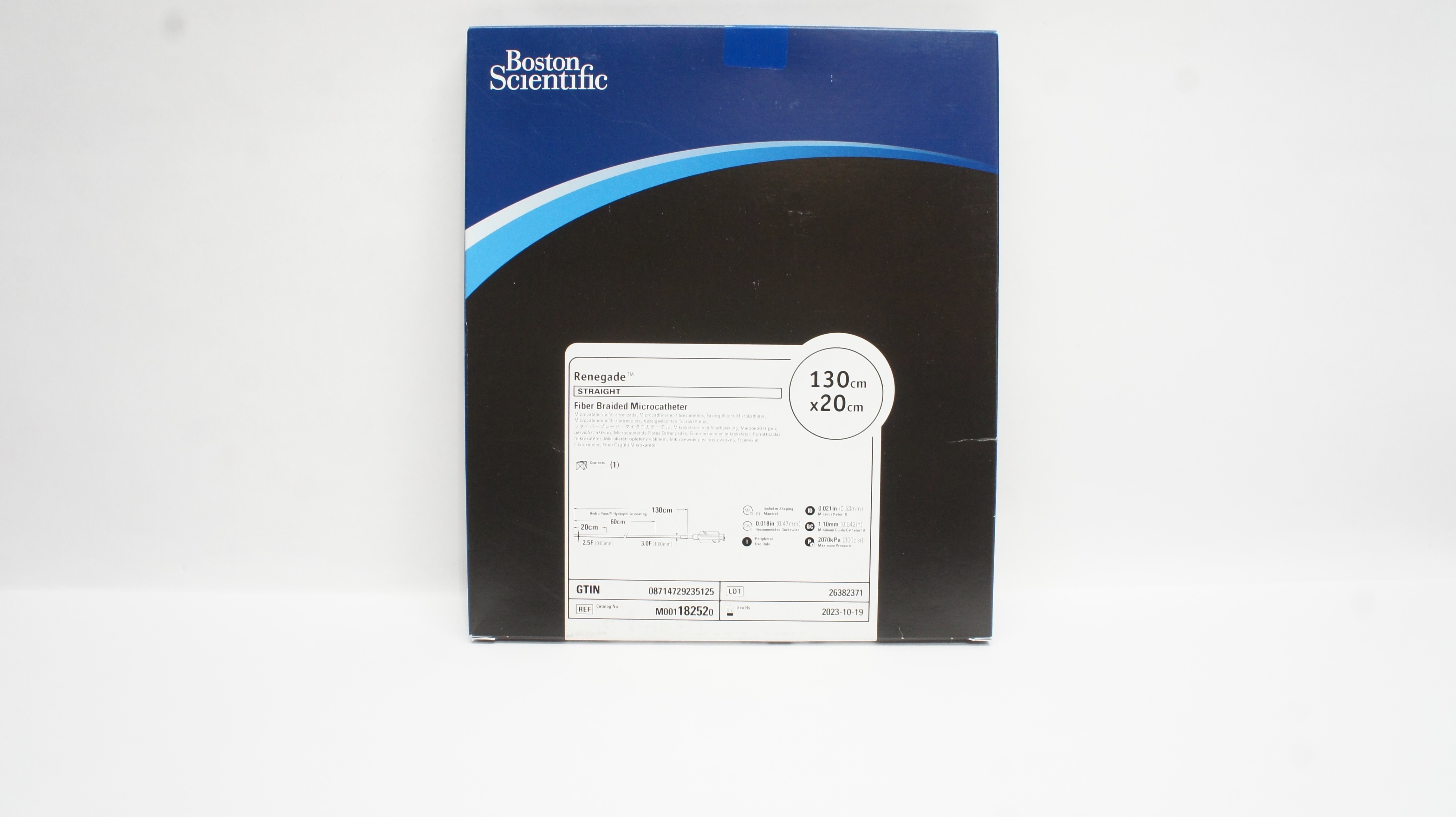 Boston Scientific 18252 Renegade Straight Fiber Braided MicroCath. 150 x 20cm(x)