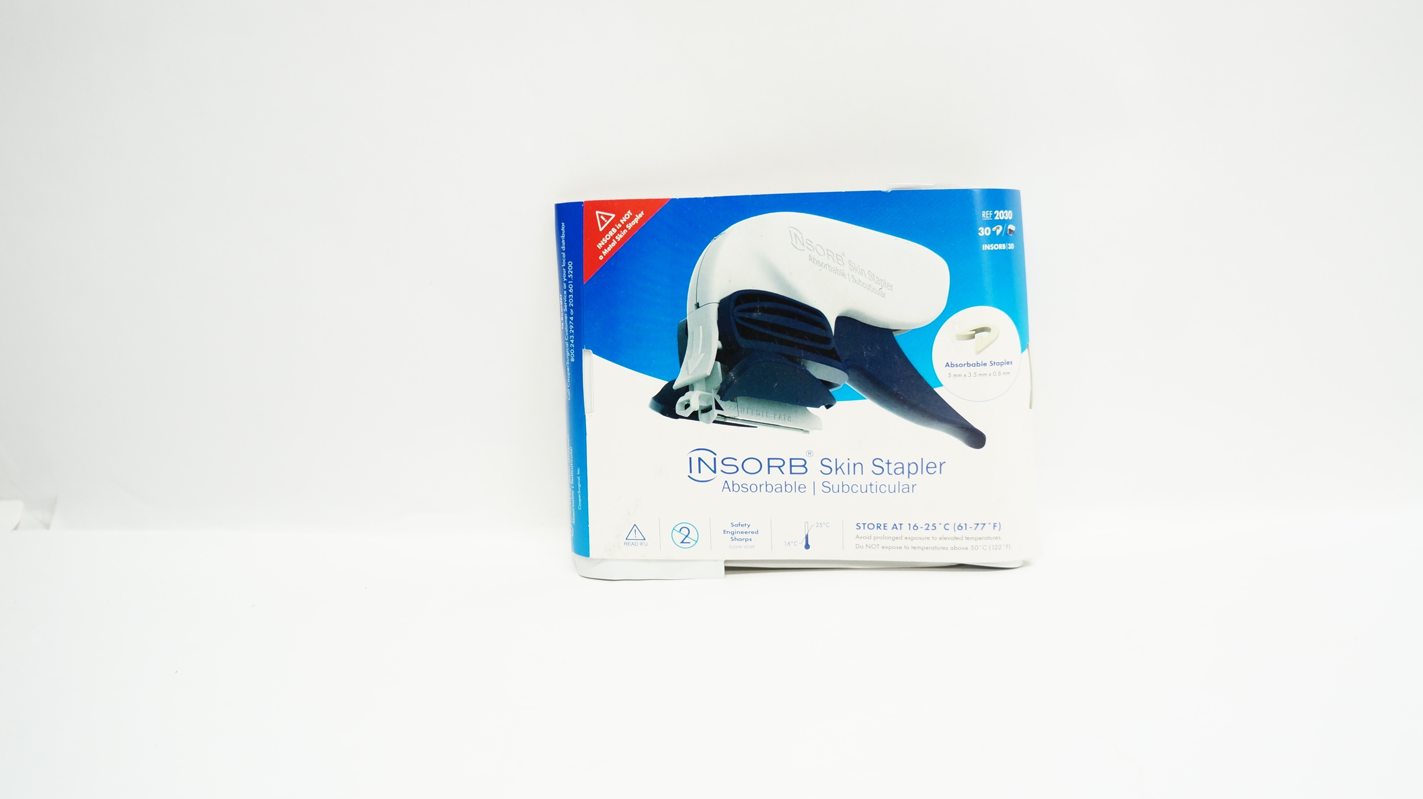 Incisive Surgical 2030 Insorb Subcuticular Skin Stapler 5x3.5 x0.8mm - Box of 30