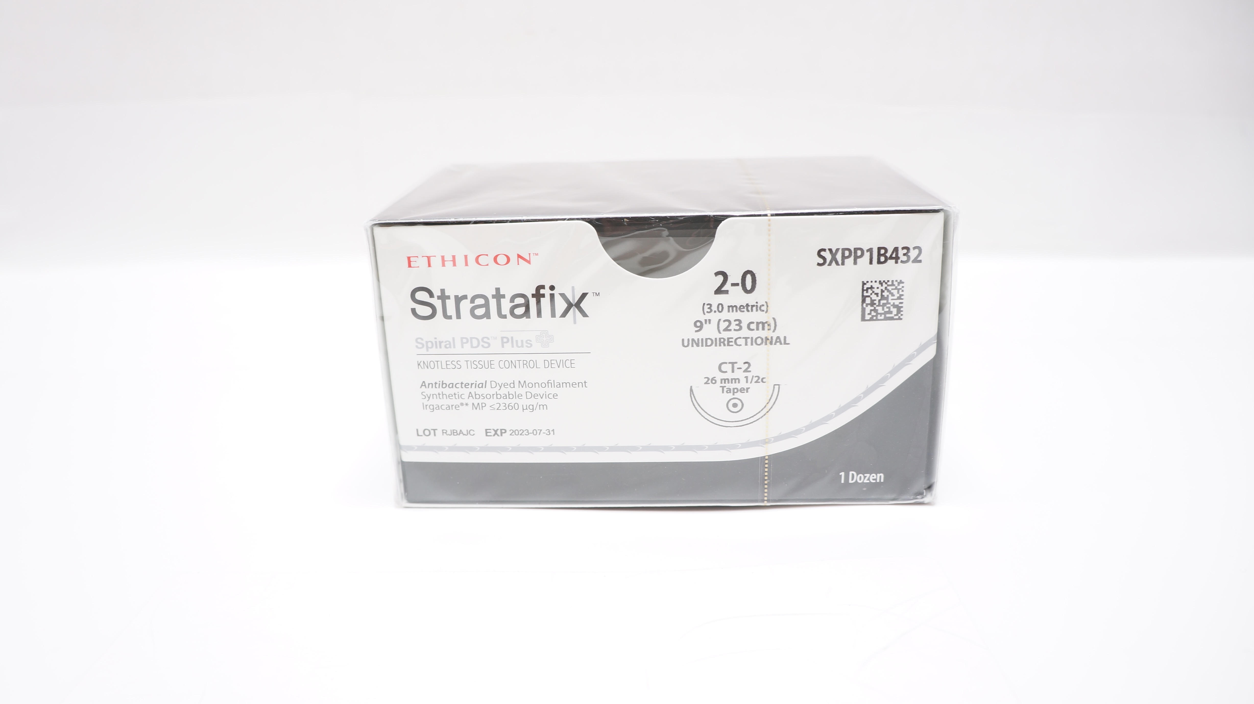 Ethicon SXPP1B432 2-0 STRATAFIX,  CT-2, 26mm 1/2c Taper,  9inch (x) - Box of 12