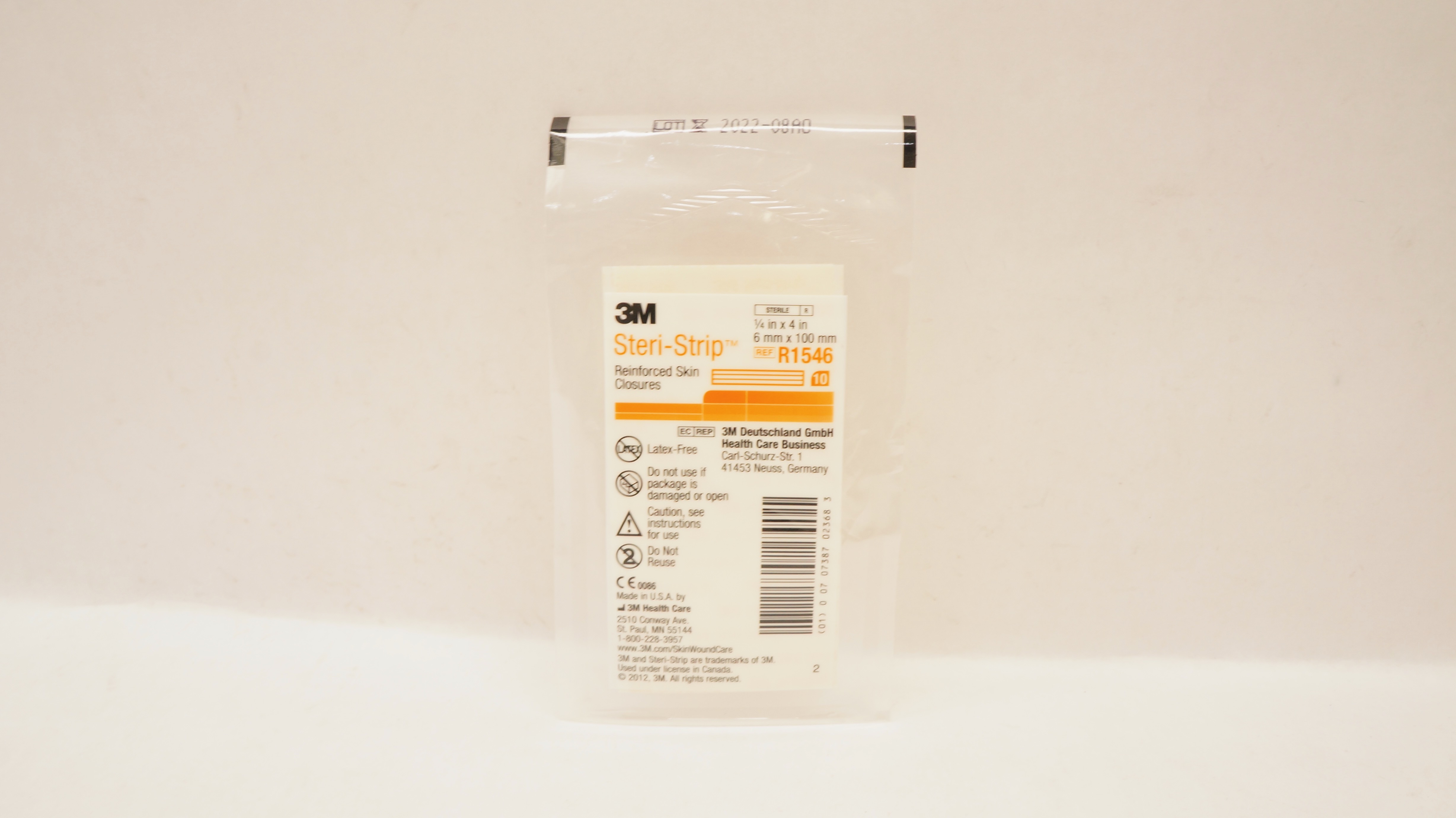 3M R1546 Steri-Strip Reinforced Skin Closures 1/4inch x 4inch (x) - Pack of 10