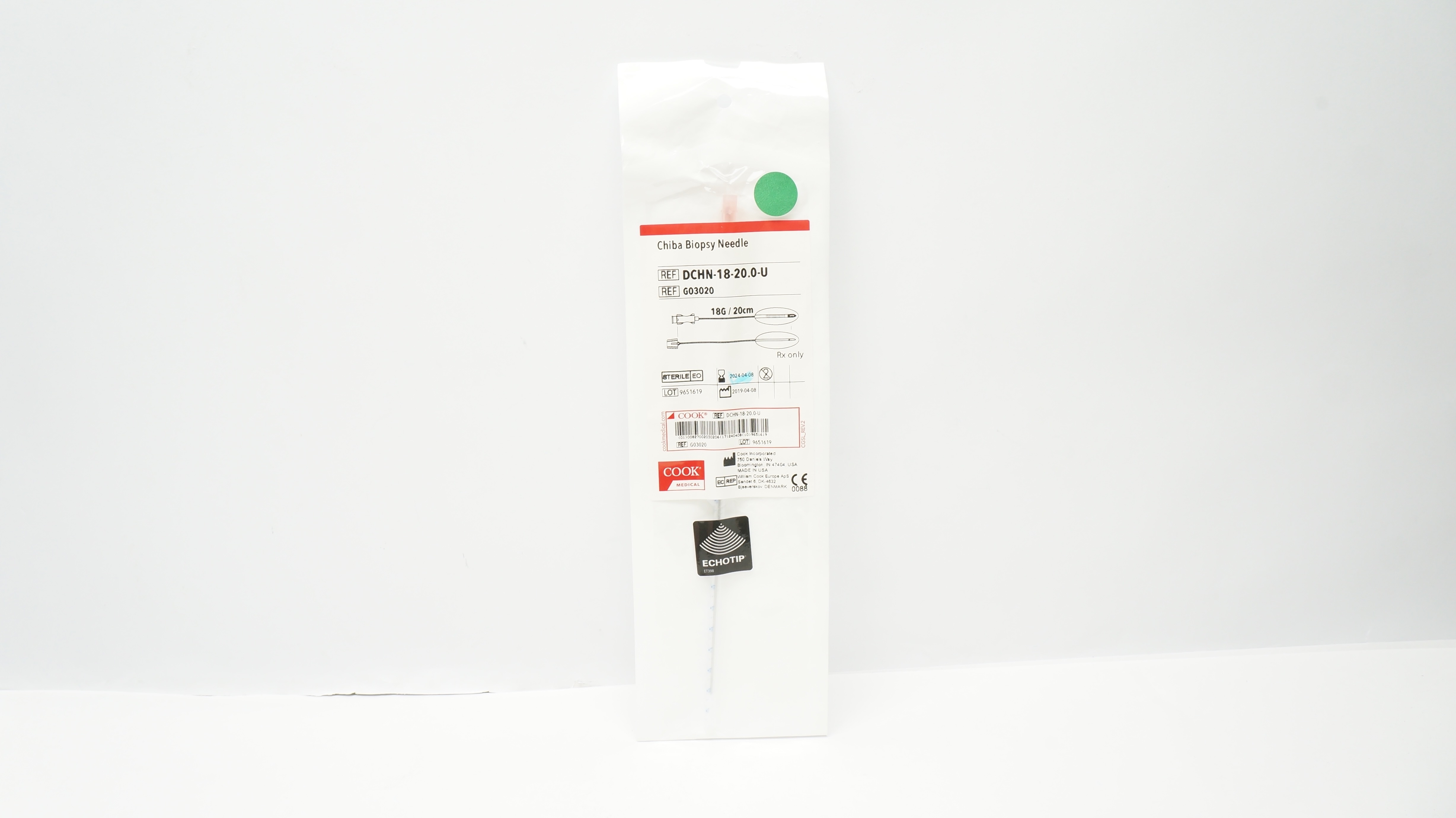 Cook Medical G03020 Chiba Biopsy Ndle 18G/20cm (x)