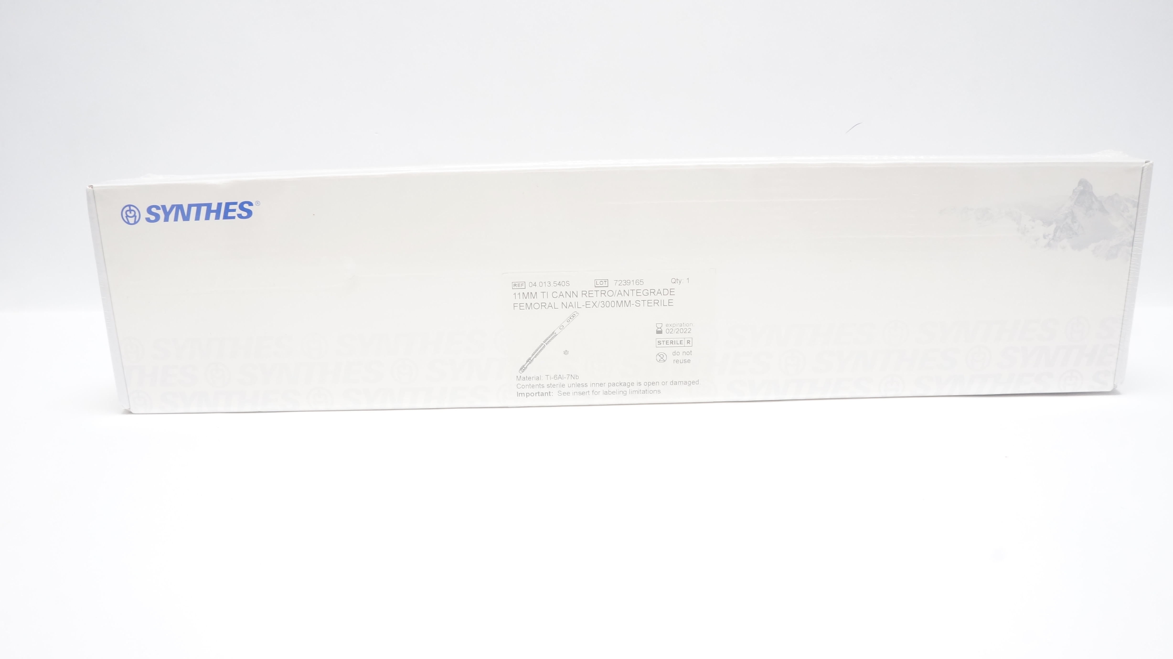 Synthes 04.013.540S 11mm TI CANN RETRO/ANTEGRADE FEMORAL NAIL-EX/300mm (x)