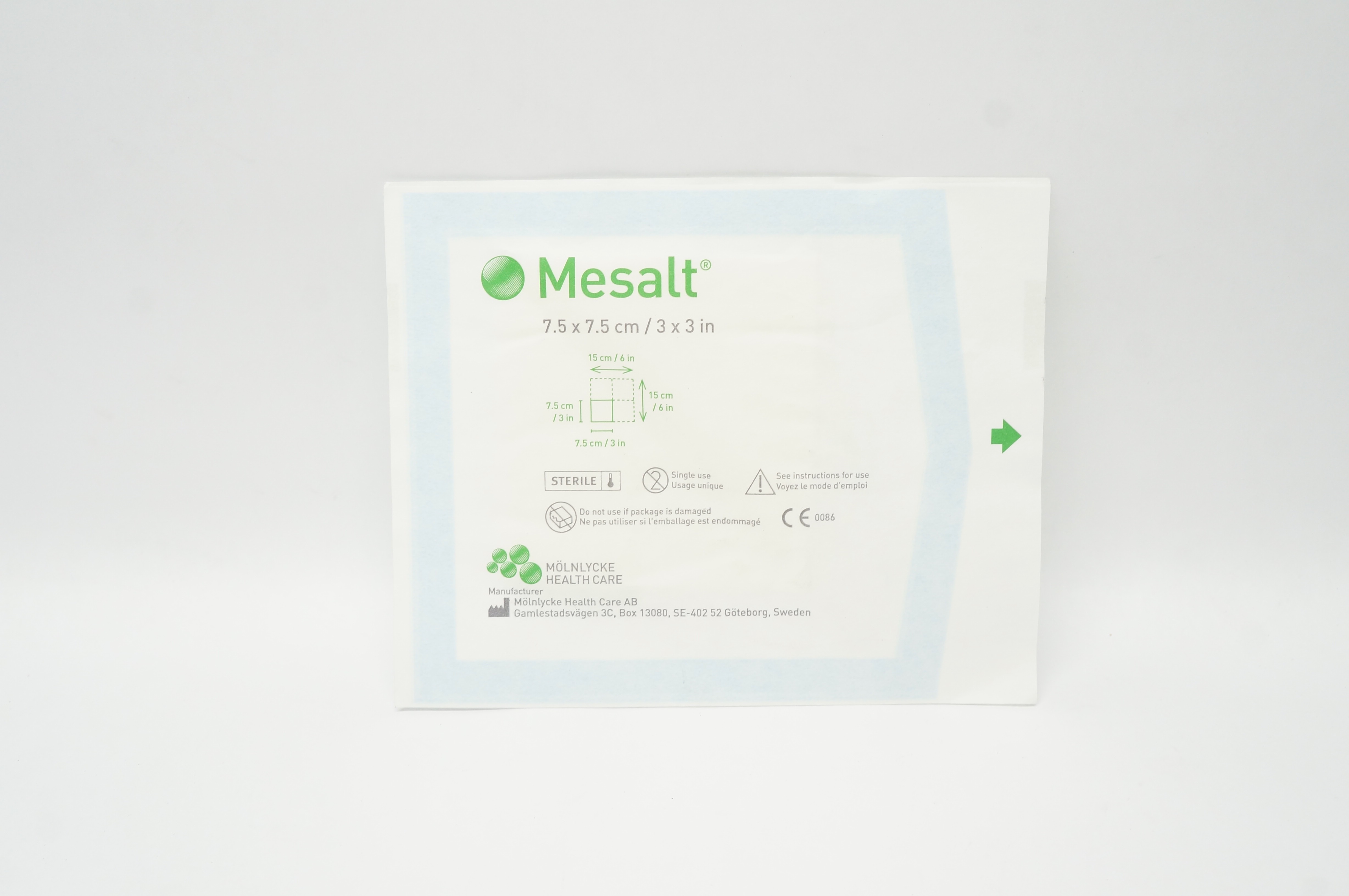 Molnlycke Health Care 285780 Mesalt Sodium Chloride Dressing 3x3inch 6x6inch (x)