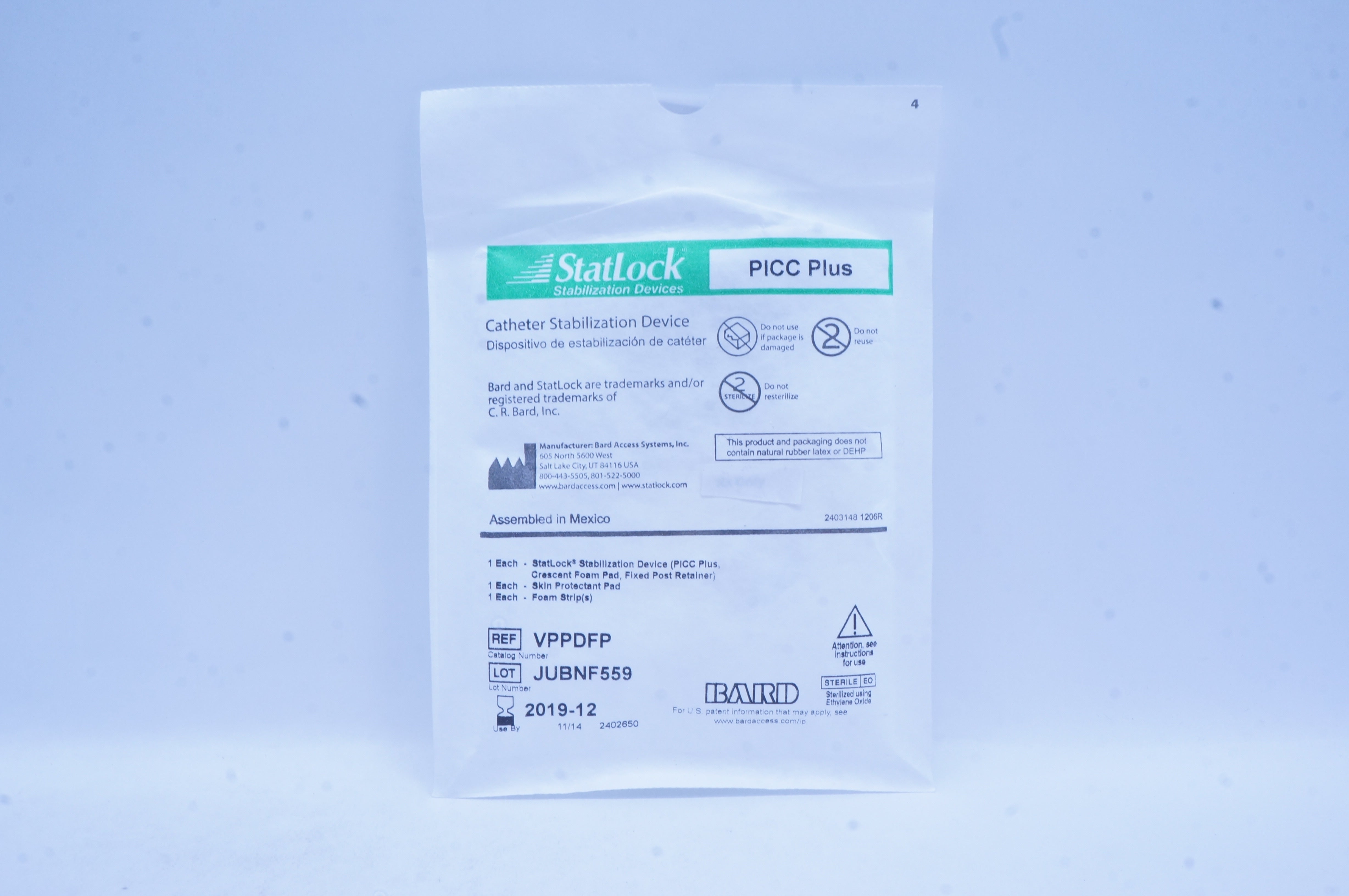 Bard VPPDFP StatLock Cath Stabilization Device PICC Plus (x)