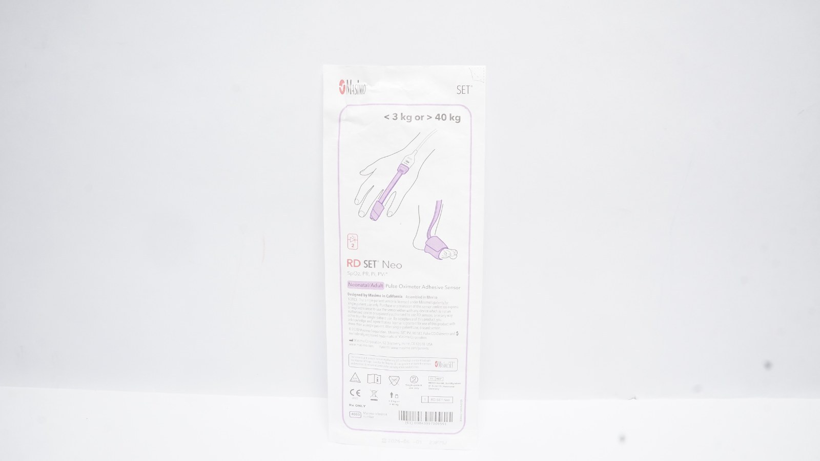 Masimo 4003 RD SET Neo Pulse Oximeter Sensor <3kg or >40kg