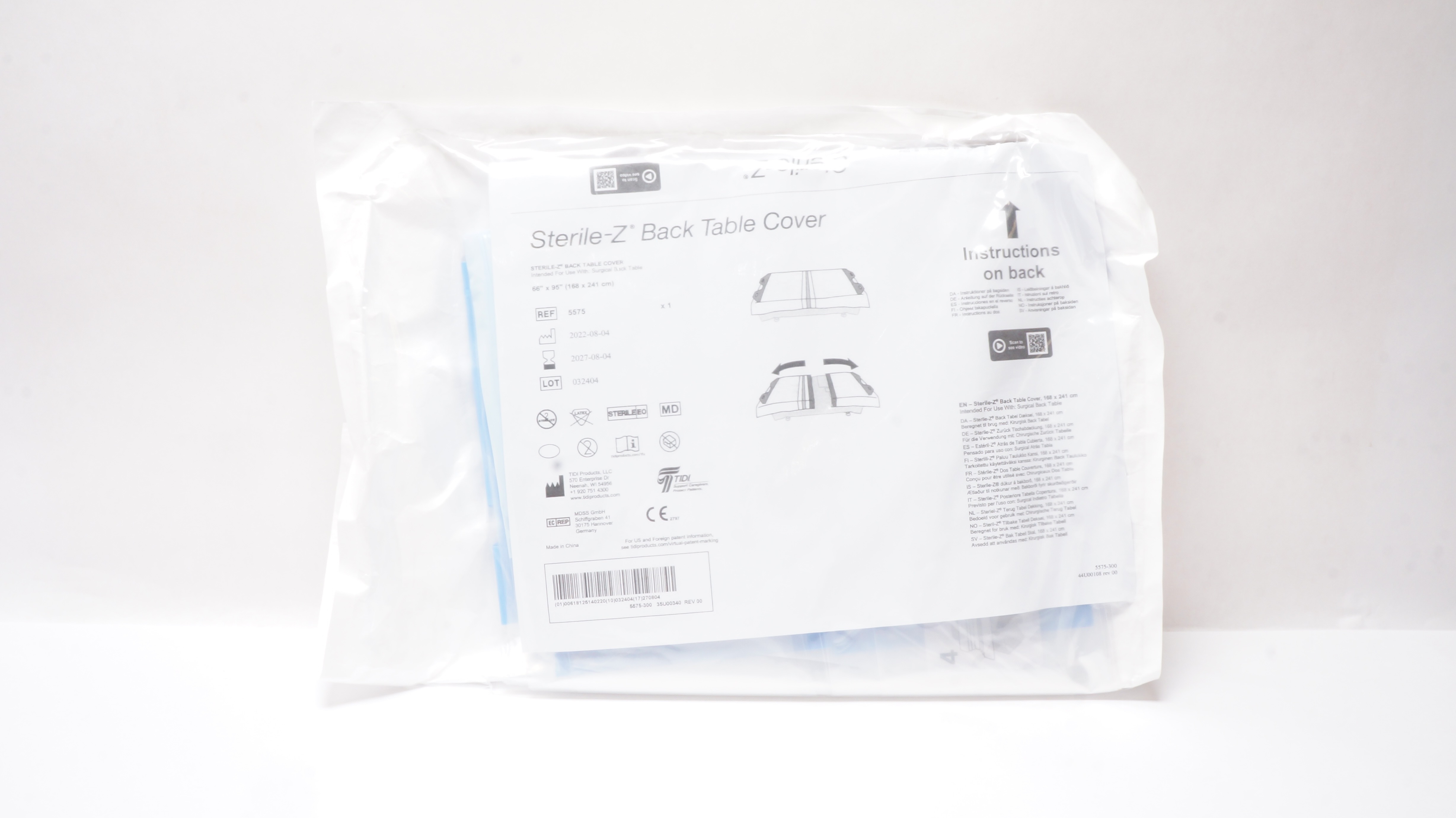 TIDI 5575 STERILE-Z Back Table Cover
