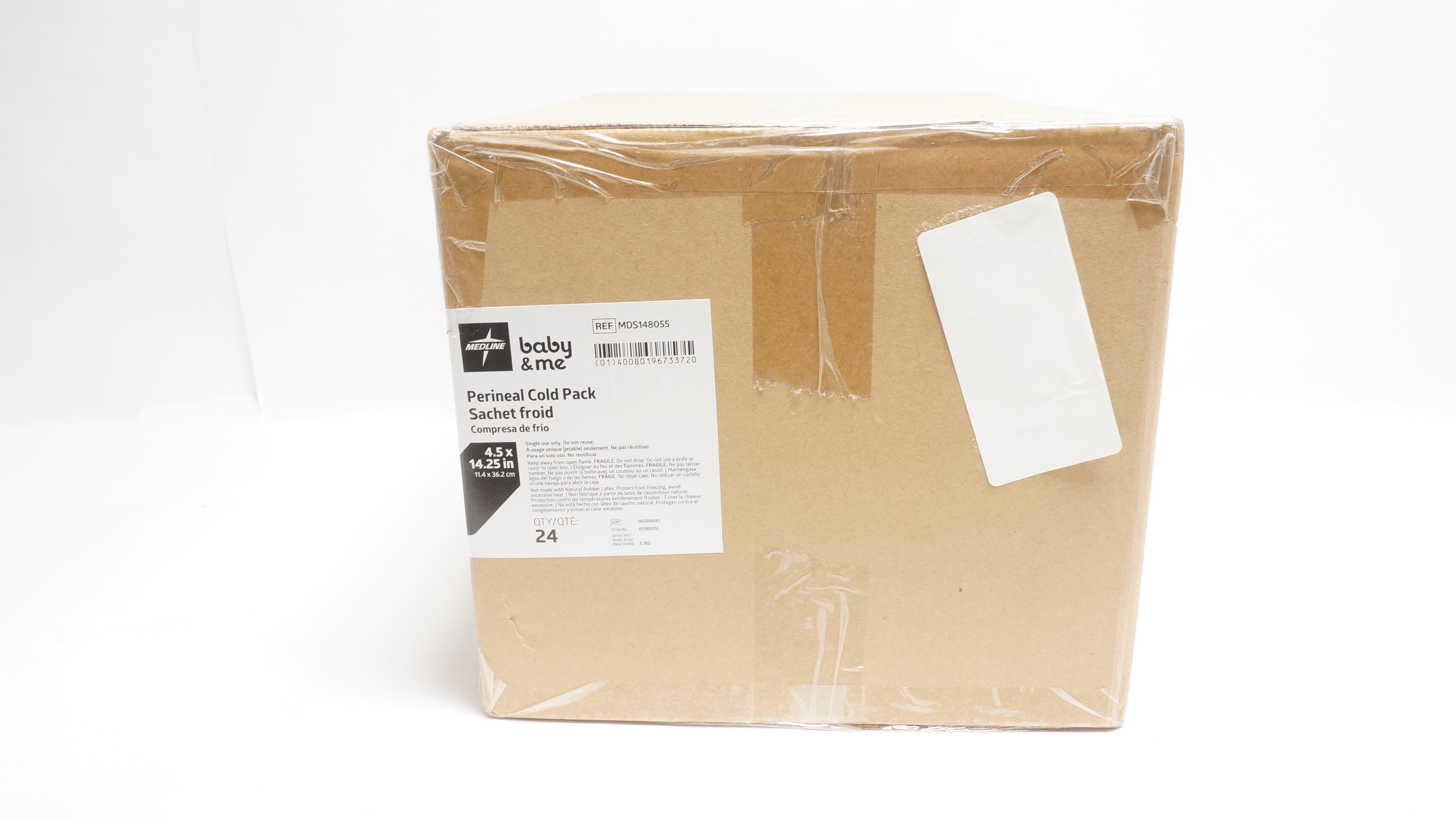 Medline MDS148055 Perineal Cold Pack 4.5in x 14.25in - Box of 24