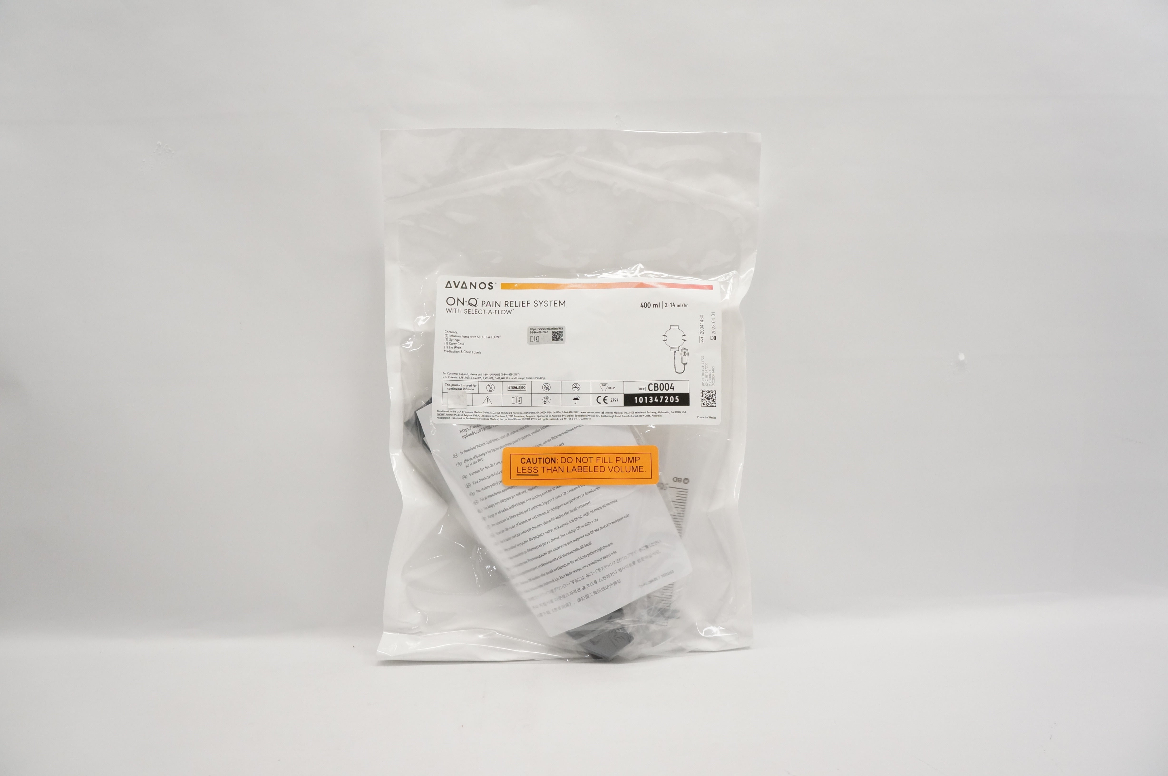 Avanos CB004 On-Q Pain Relief System with Select-A-Flow 400ml (x)