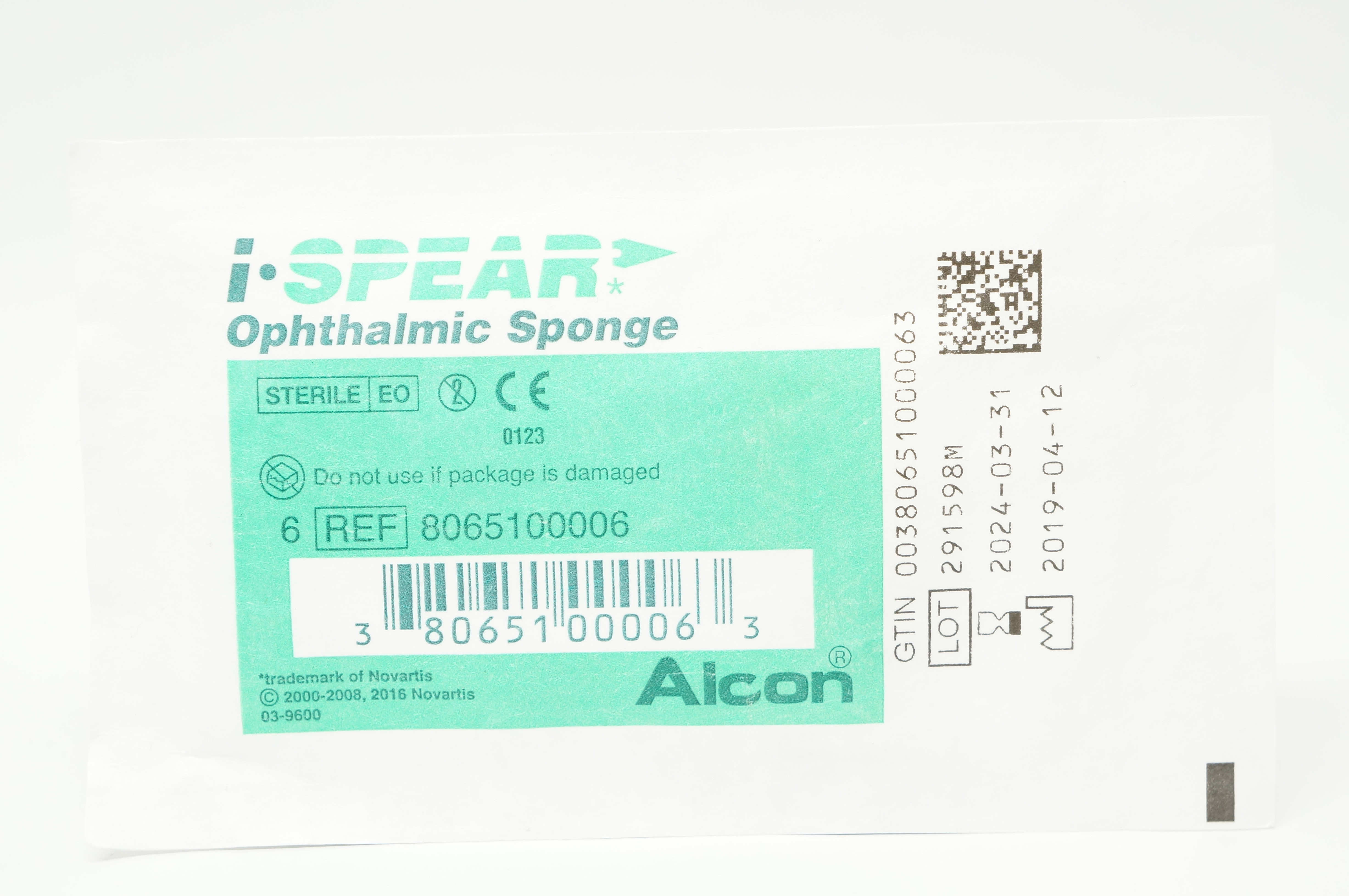Alcon 8065100006 I-Spear Ophthalmic Sponge - Pack of 6
