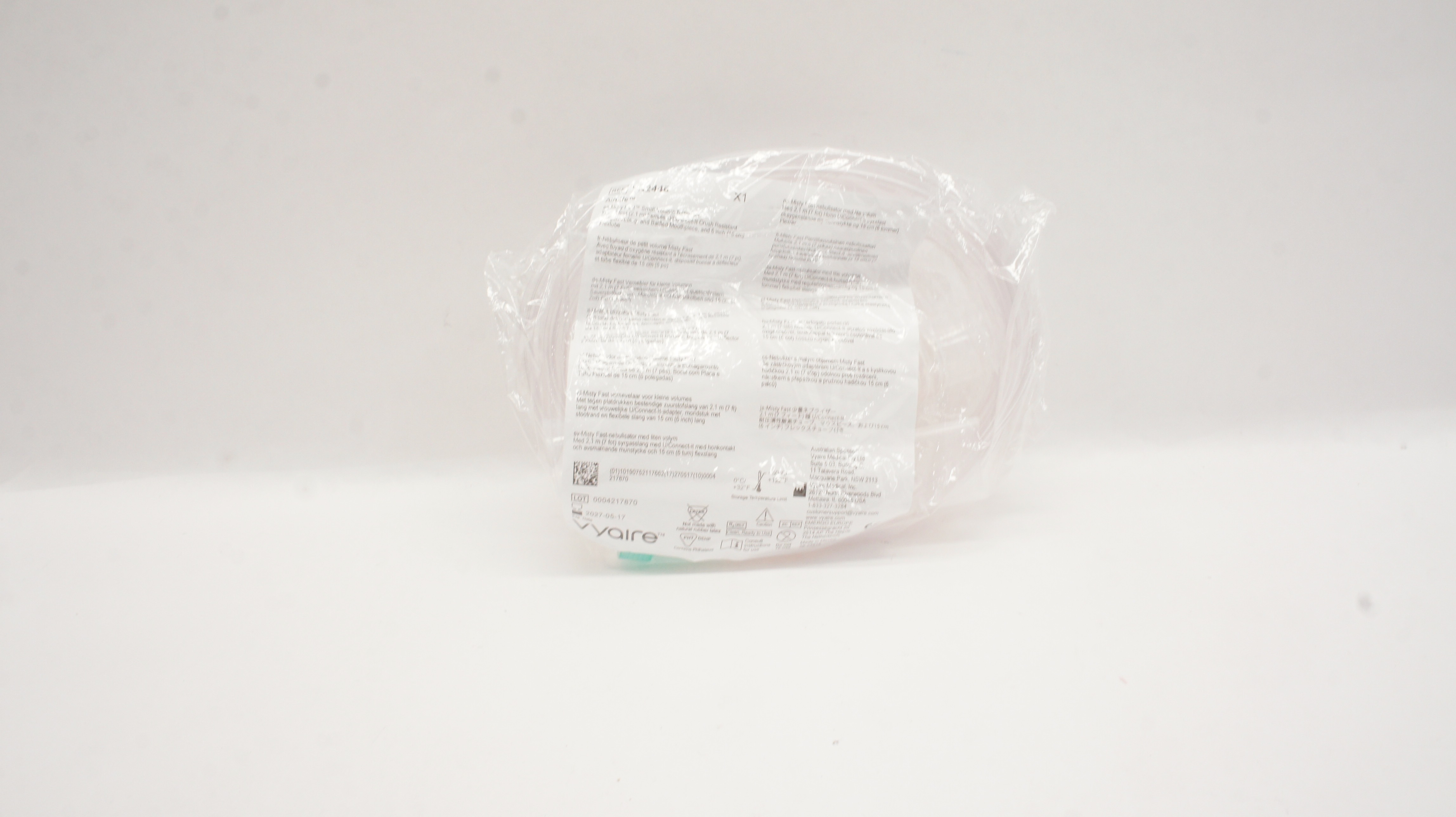Vyaire FN2446 Airlife Misty Fast Small Volume Nebulizer 7Ft x 6 inch