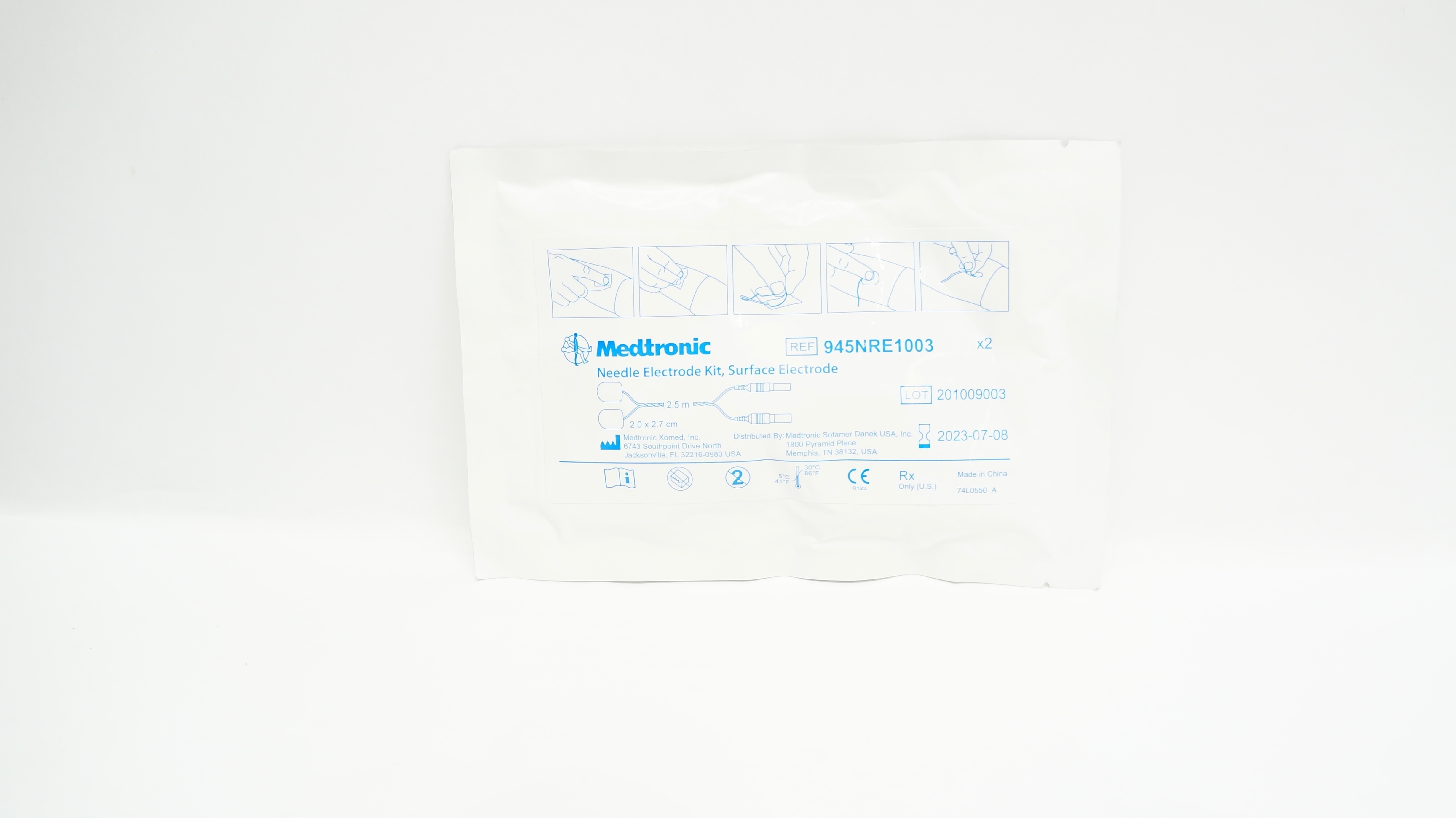 Medtronic 945NRE1003 Ndle Electrode Kit 2.0 x 2.7cm 2.5m (x) - Pack of 2