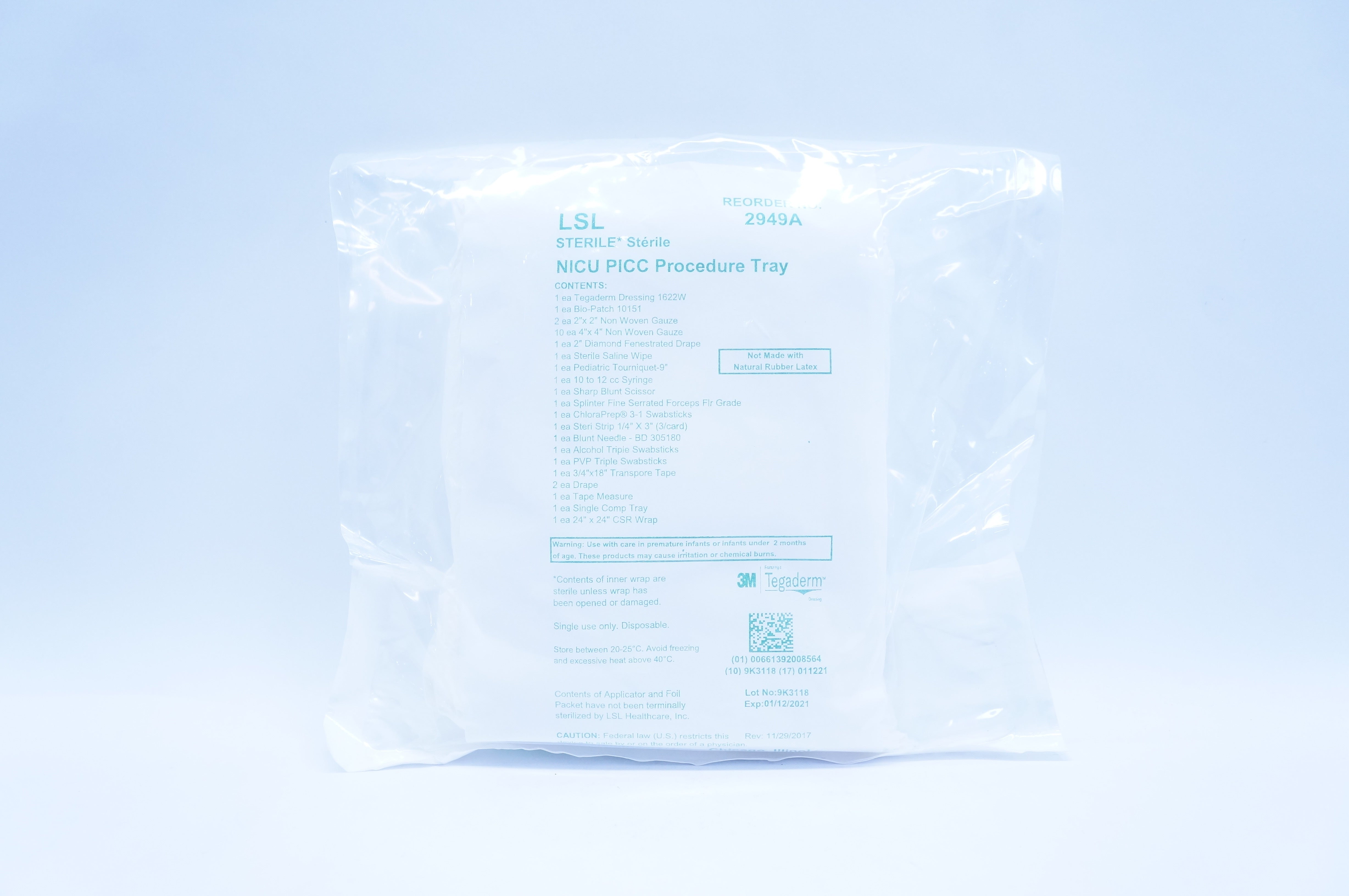 3M 2949A LSL NICU PICC Procedure Tray (x)