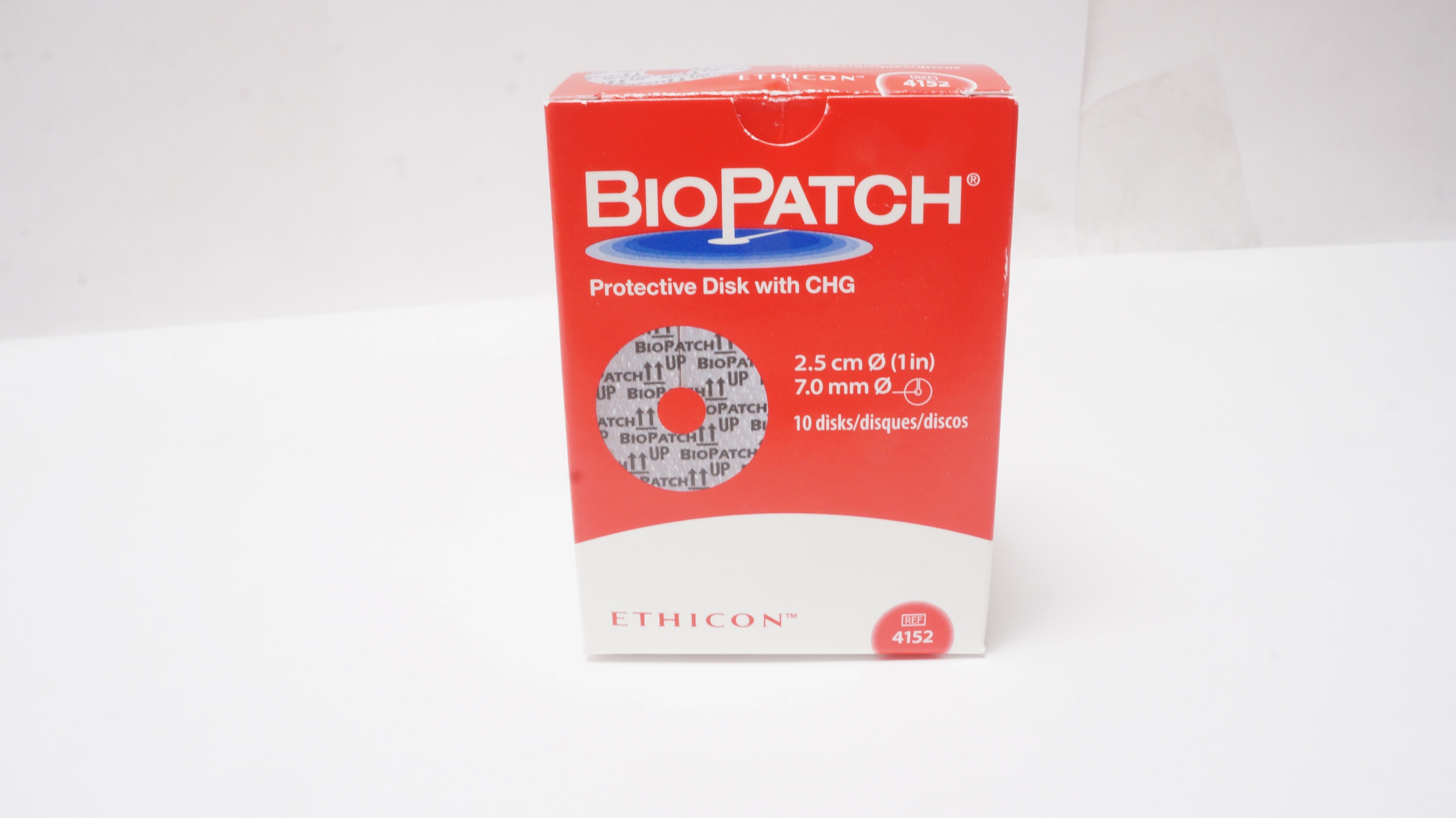 Ethicon 4152 BioPatch Protective Disk with CHG 1inch x 7.0mm (x) - Box of 7