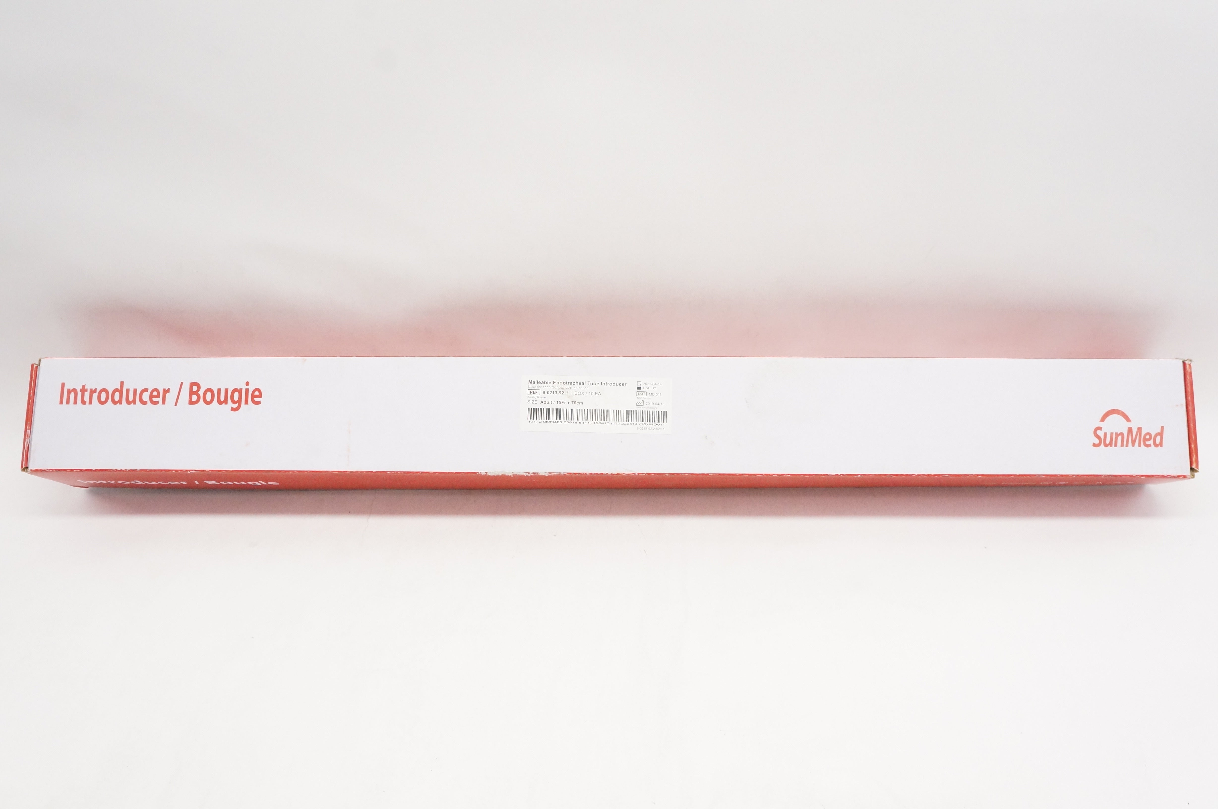 SunMed 9-0213-92 Malleable Endotracheal Tube Introducer 15Fr x 70cm - Box of 10