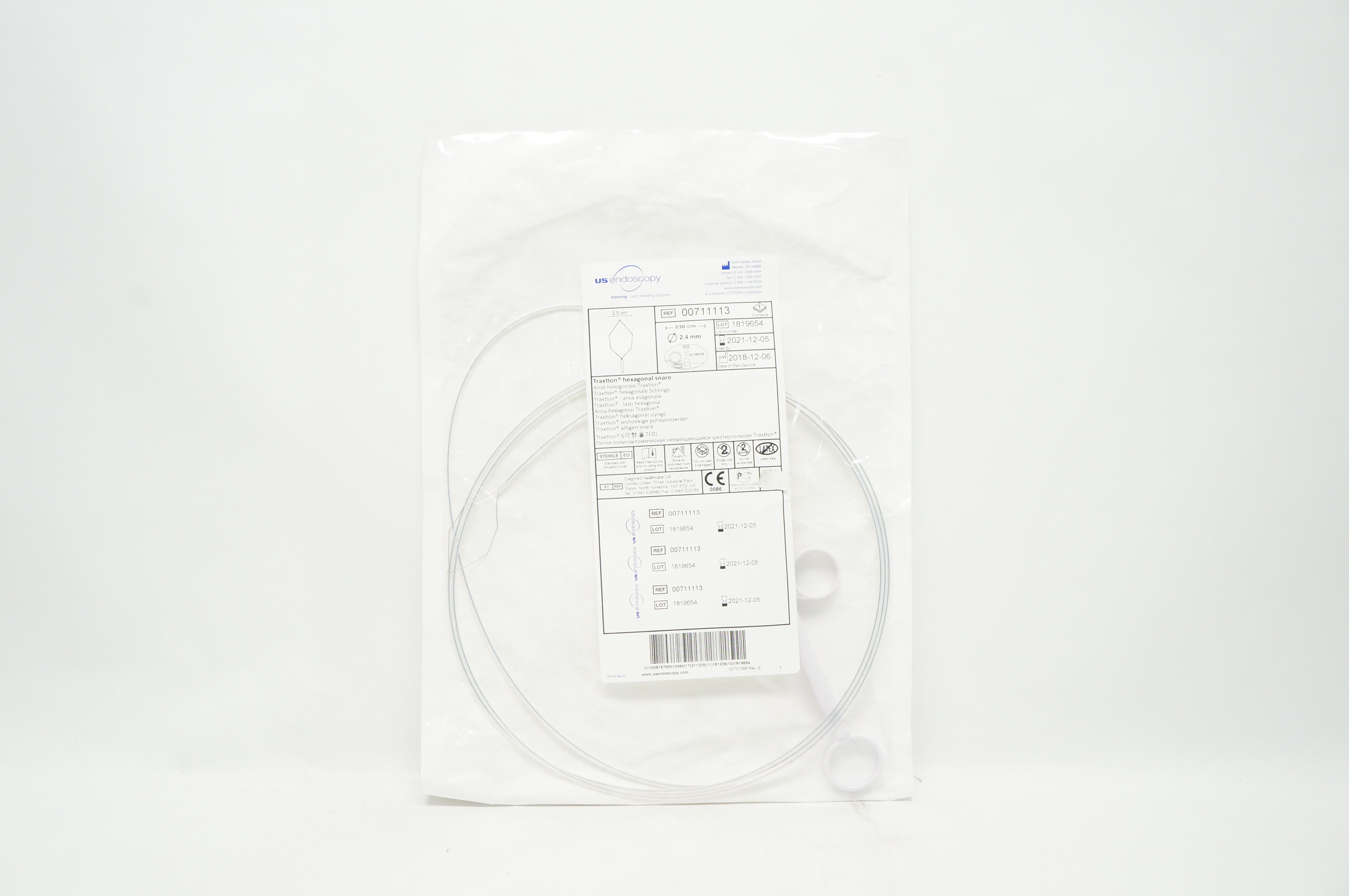 US Endoscopy 00711113 Traxtion Hexagonal Snare
