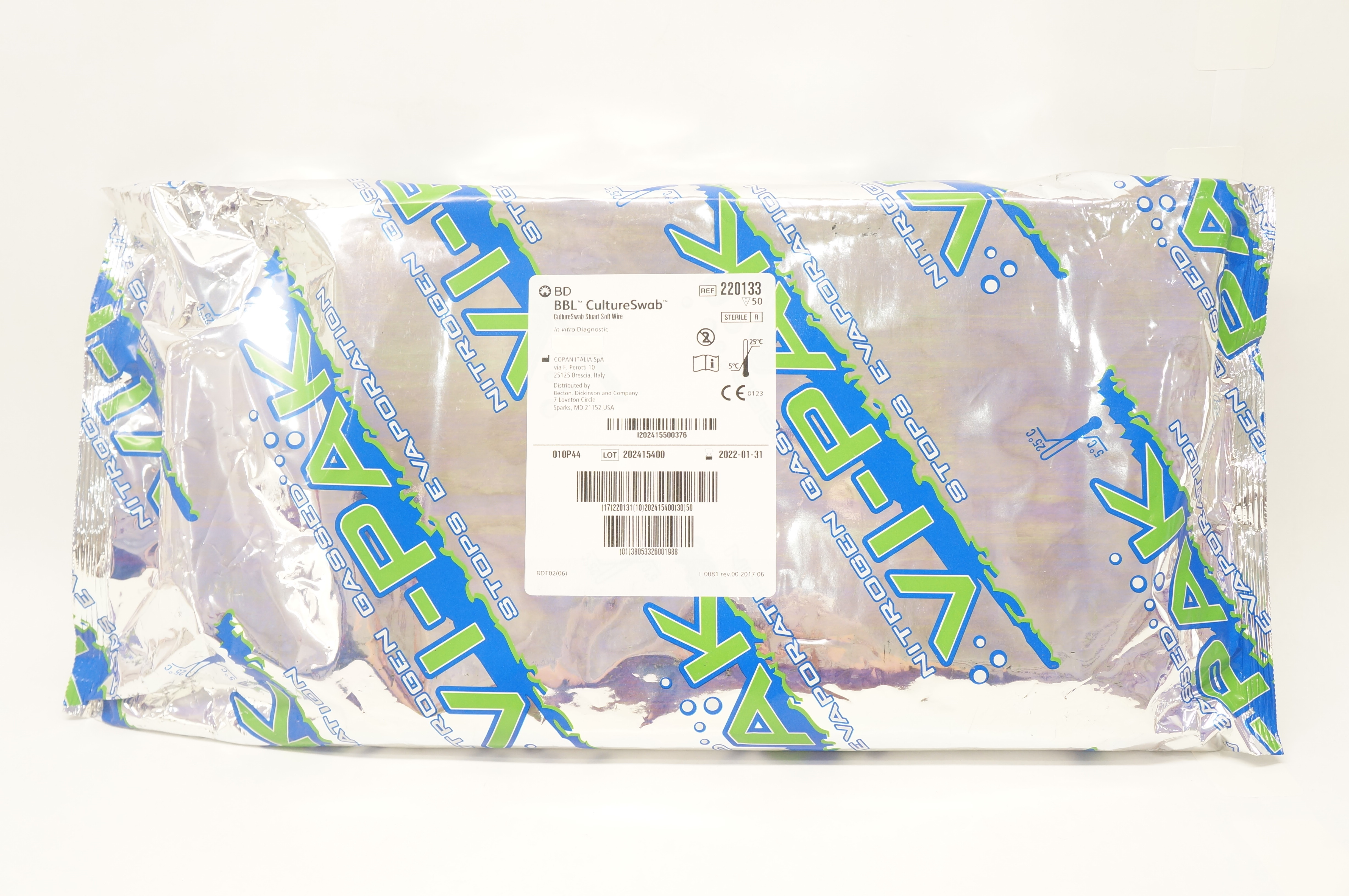 BD 220133 Copan BBL Culture Swab Stuart Soft Wire (x) - Pack of 50