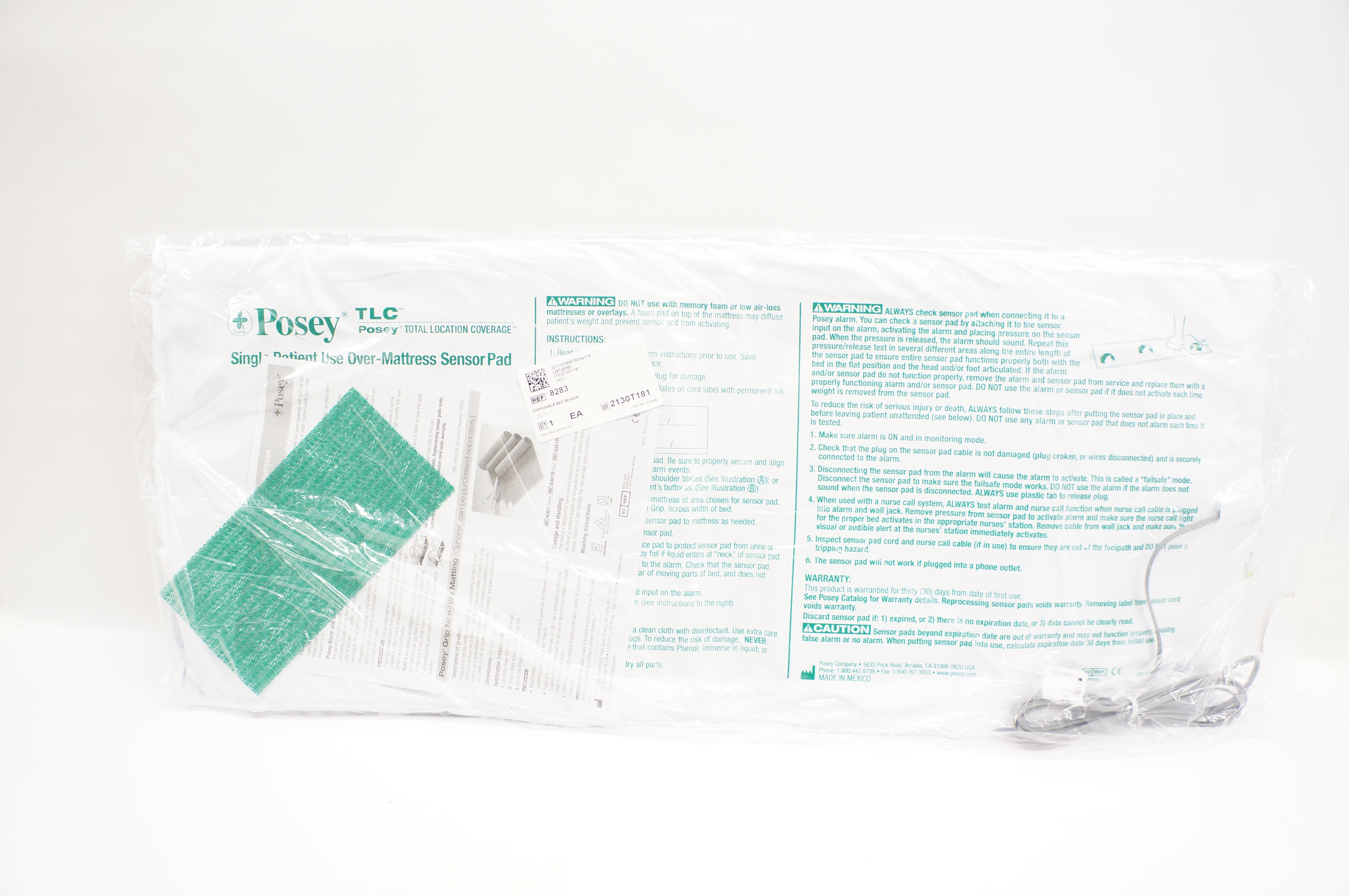 Posey 8283 Disposable Bed Sensor