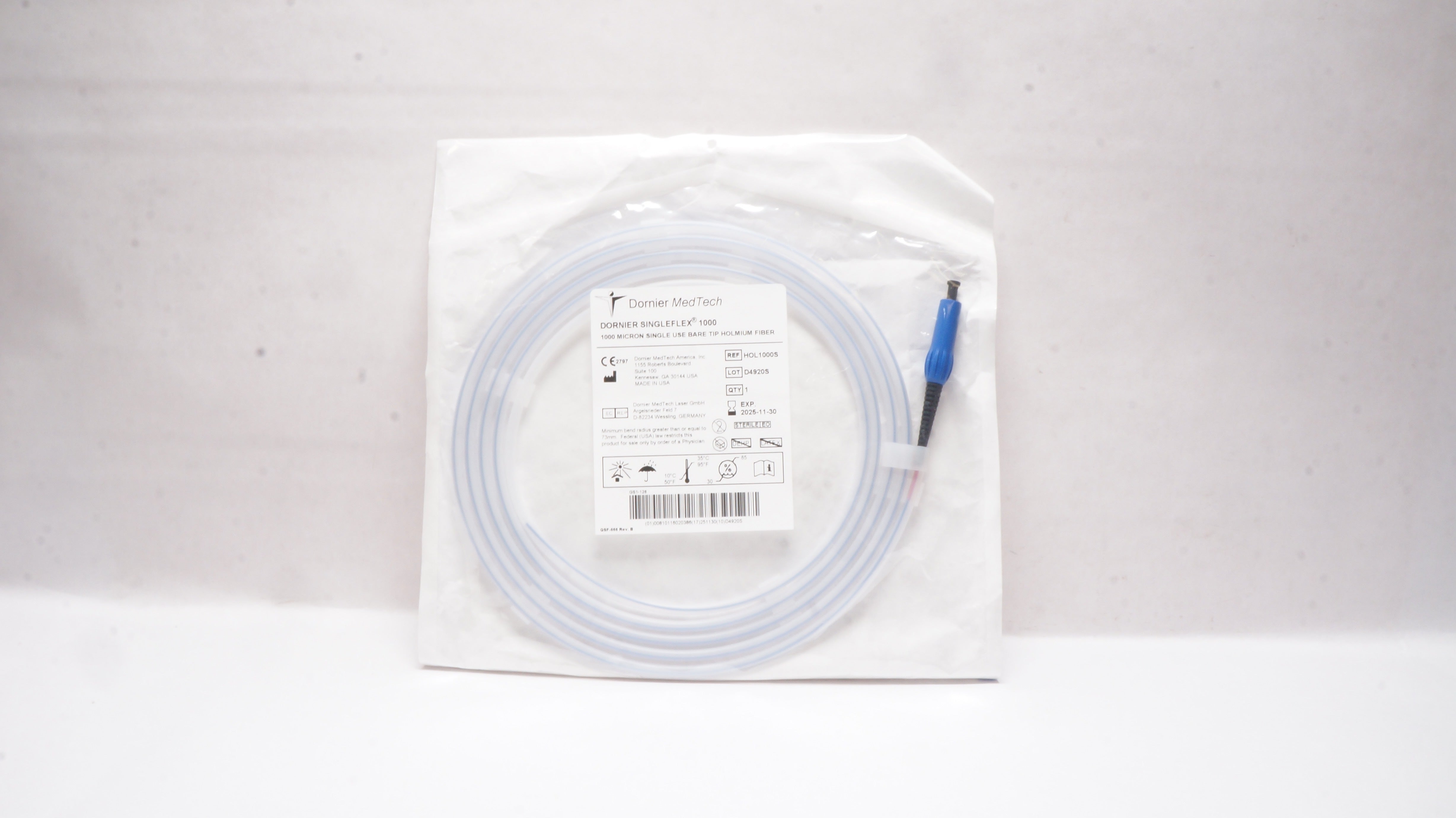 Dornier MedTech HOL1000S Singleflex 1000Micron Single Use Bare Tip Holmium Fiber